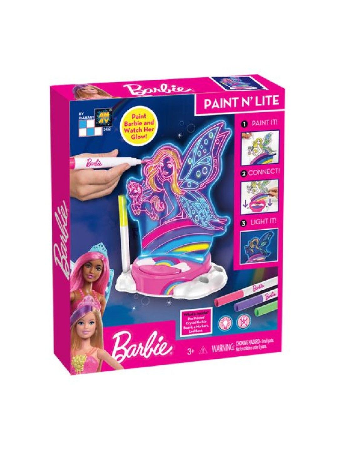 Barbie Glow Pad Fairy Glow Paint n lite (No Color- Image 2)