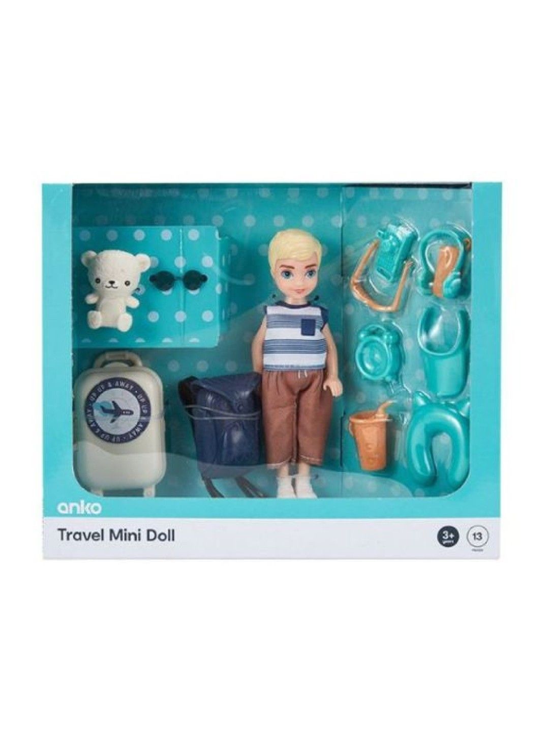 Anko [Bundle of 2] 13-Piece Travel Mini Doll + 3-Piece Mini Doll & Vespa Set (No Color- Image 2)