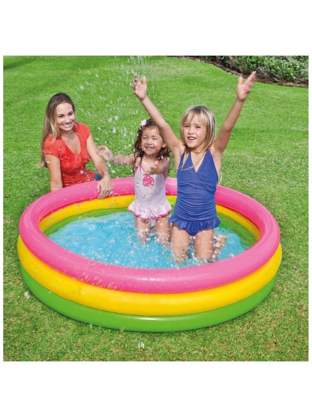 Intoyz Sunset Glow Pool 3-ring with Inflatable Floor Shelf Box (No Color- Image 2)