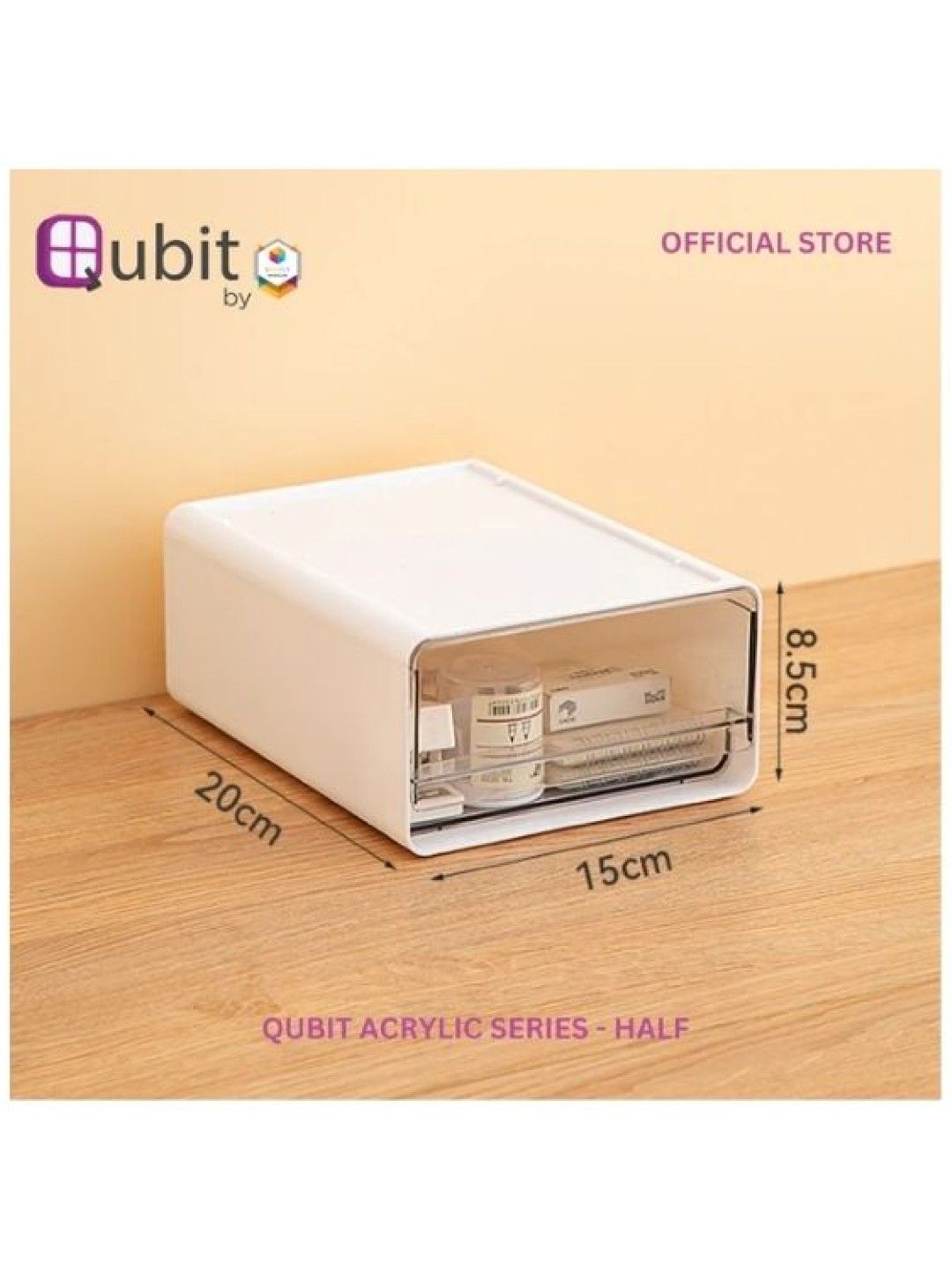 Qubit Level Acrylic Series (Half Drawer) (No Color- Image 2)