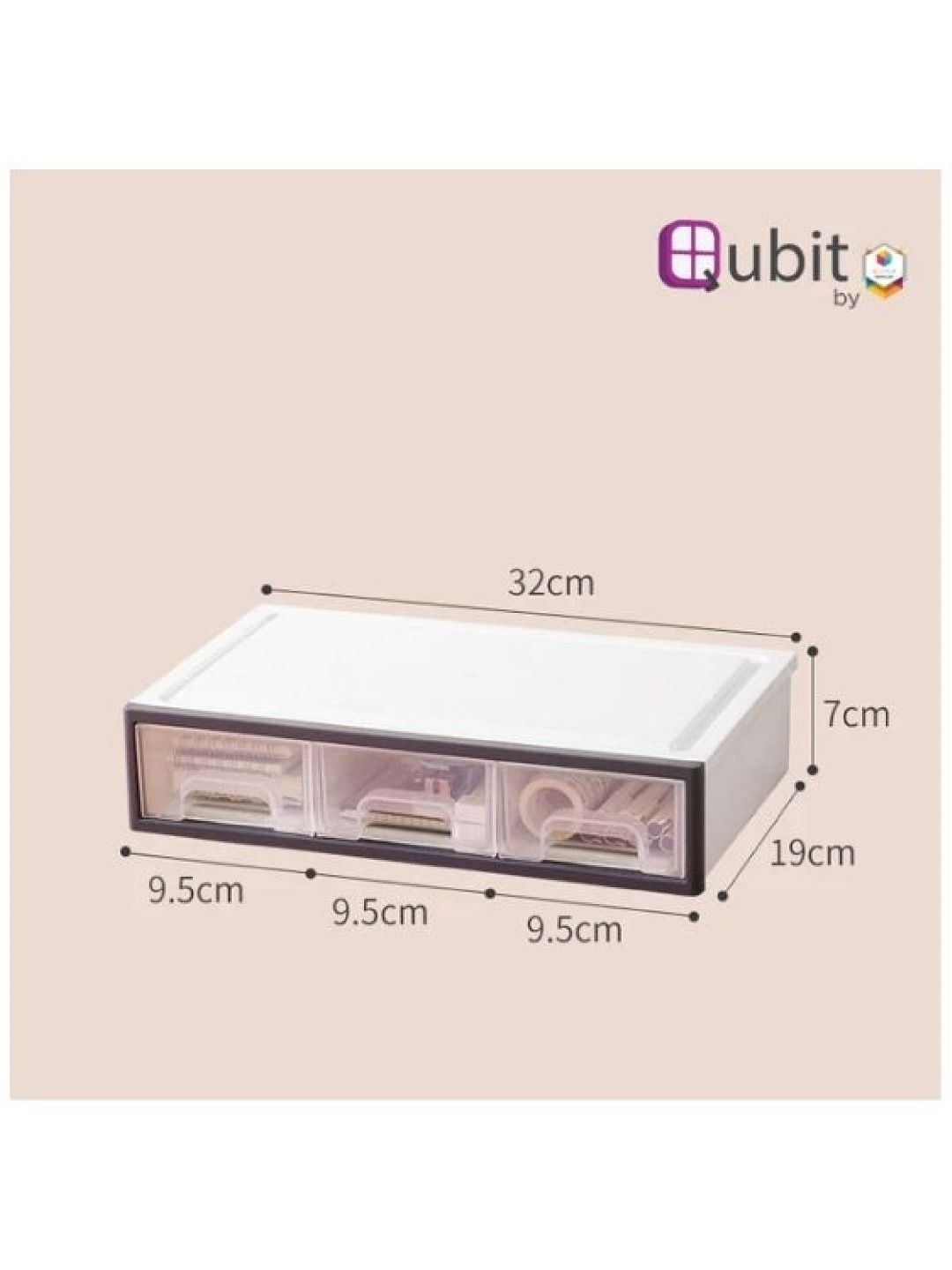 Qubit Level Trio Mini Storage Drawer Organizer (Multicolor- Image 2)