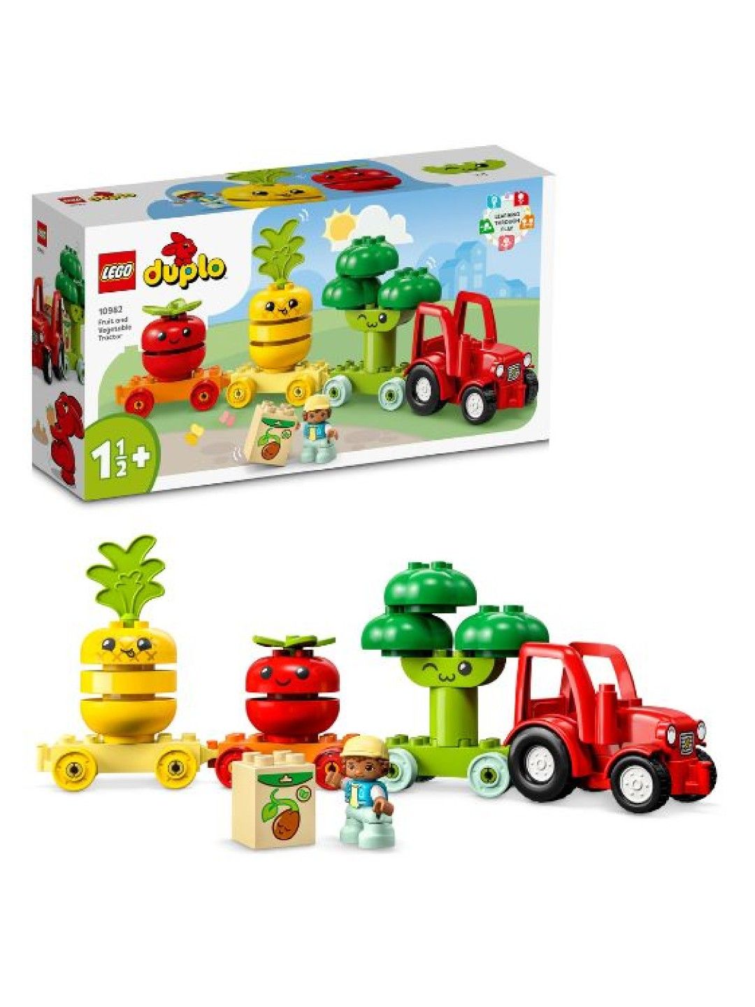Lego DUPLO 10982 Fruit and Vegetable Tractor Building Blocks (19pcs) (No Color- Image 2)
