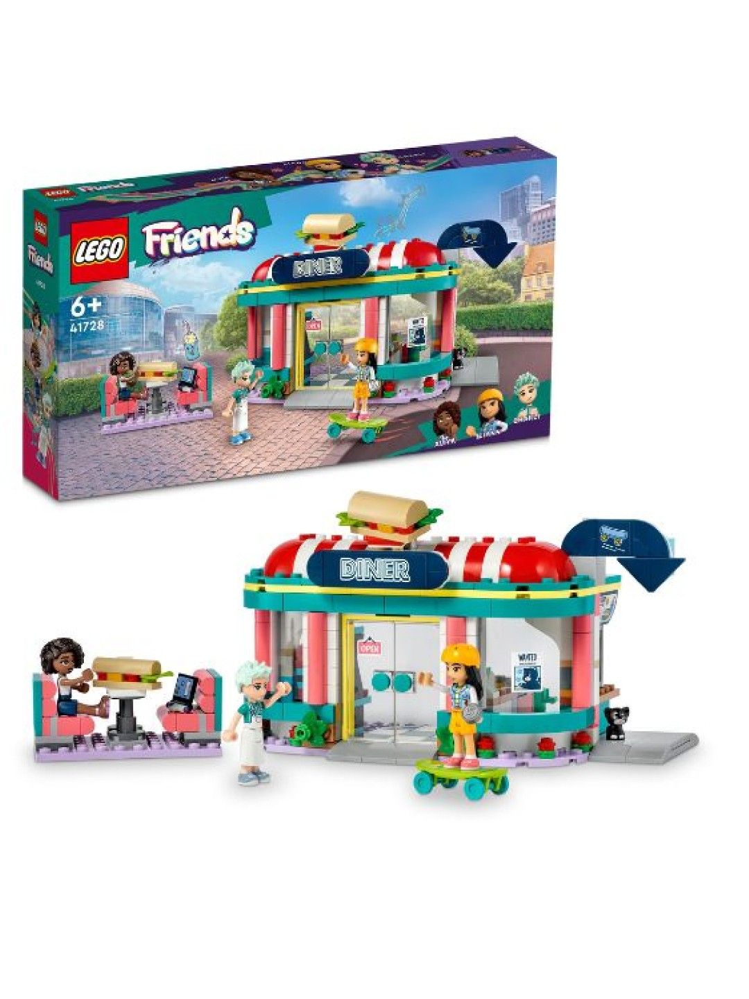 Lego Friends 41728 Heartlake Downtown Diner Building Blocks (346pcs) (No Color- Image 2)