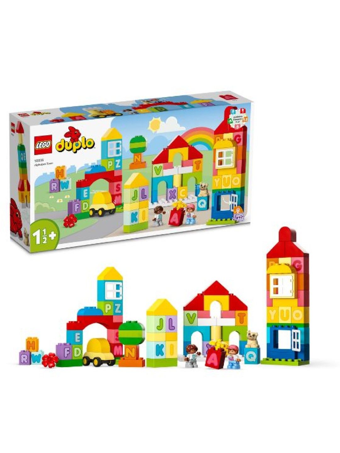 Lego DUPLO 10935 Alphabet Town Building Blocks (87pcs) (No Color- Image 2)