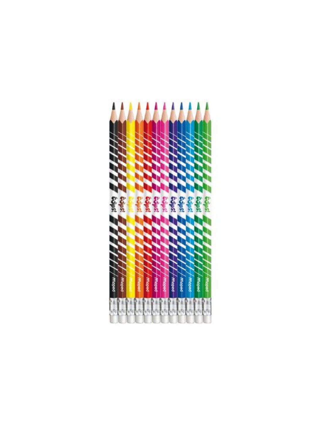 Maped ColorPeps Oops Erasable Color Pencil with Eraser End (12 colors) (No Color- Image 2)