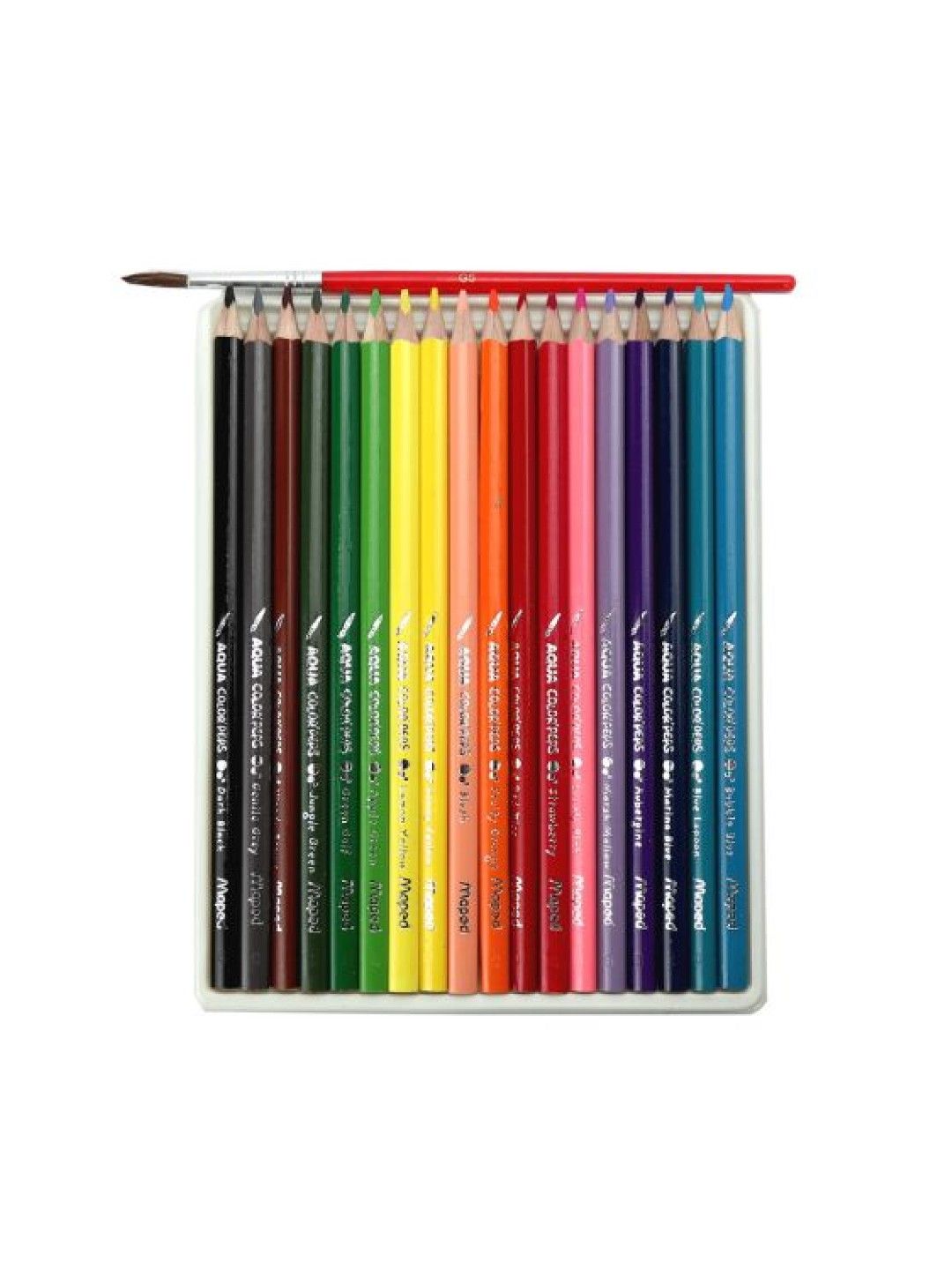 Maped Aqua ColorPeps Watercolor Pencils with Paint Brush (18 Colors) (No Color- Image 2)