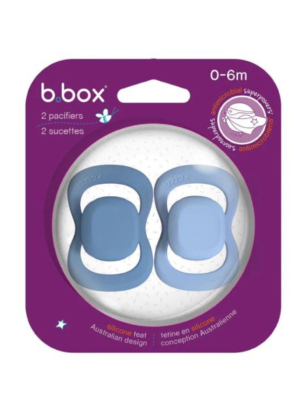 b.box Silicone Pacifier (Ocean / Sky- Image 2)