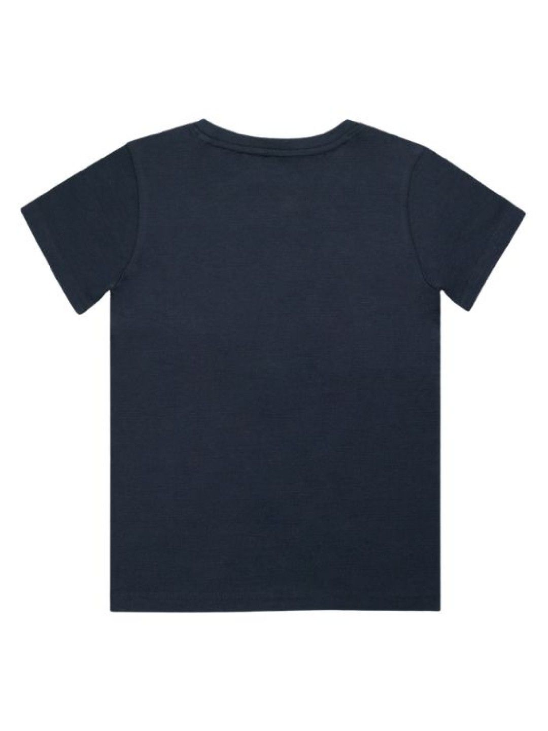 Grizzly Boys Short Sleeve Round Neck with Patch Pocket and Rubber Patch (Blue- Image 2)