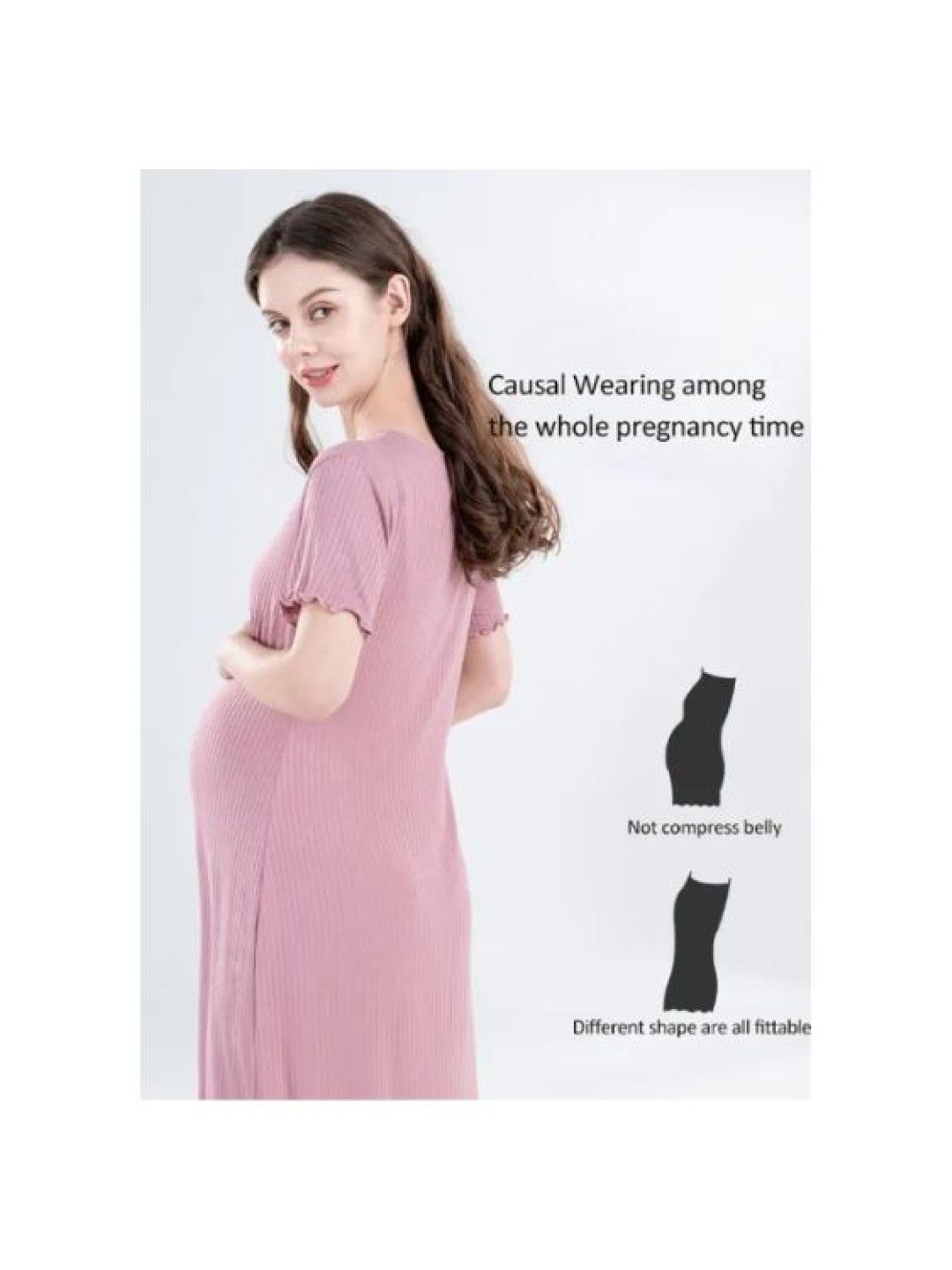 Flow Athena Nursing Dress (Pink- Image 2)