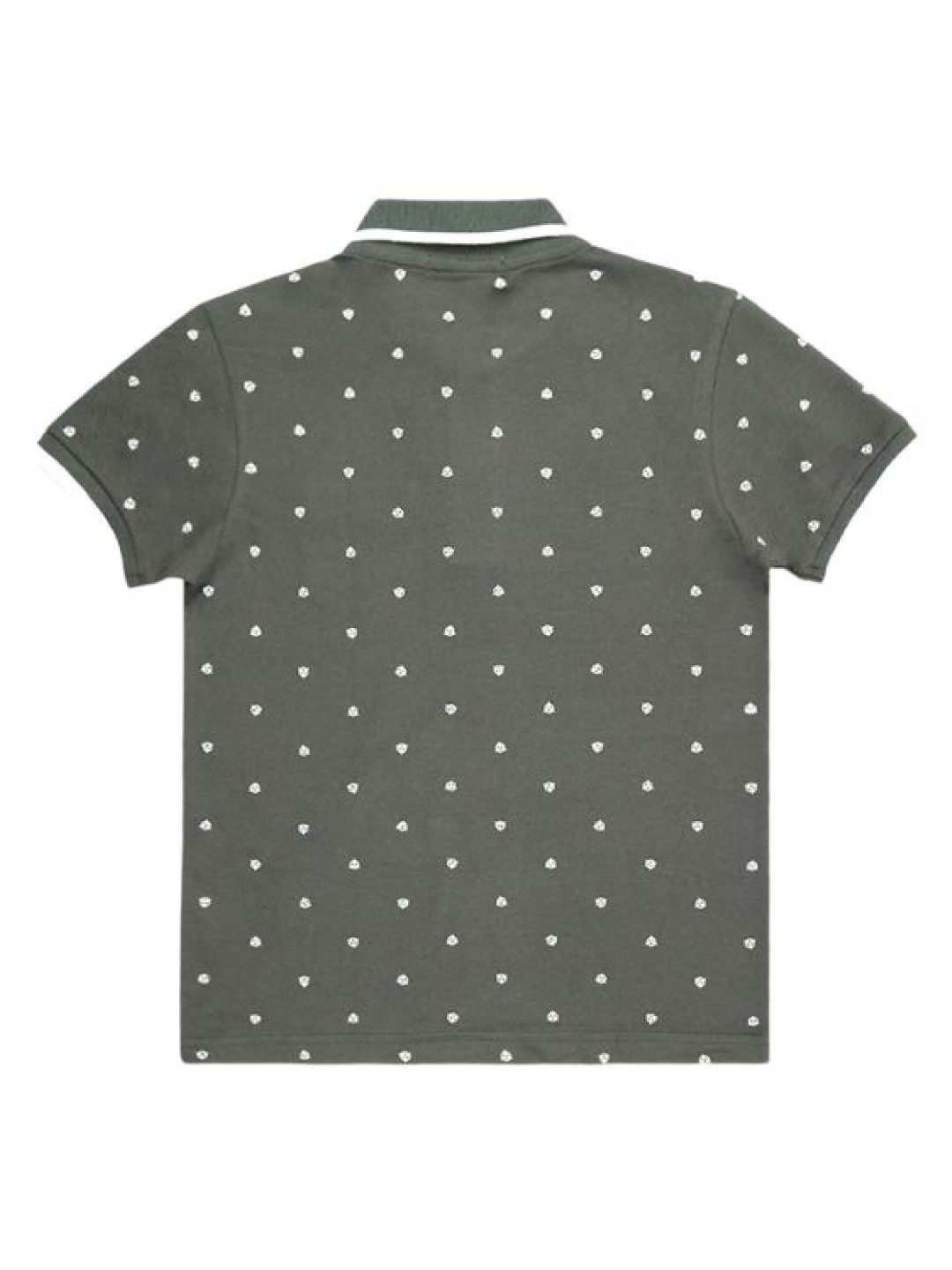 Grizzly Short Sleeve Polo Shirt All Over Print With Patch Pocket (Dark Gray- Image 2)