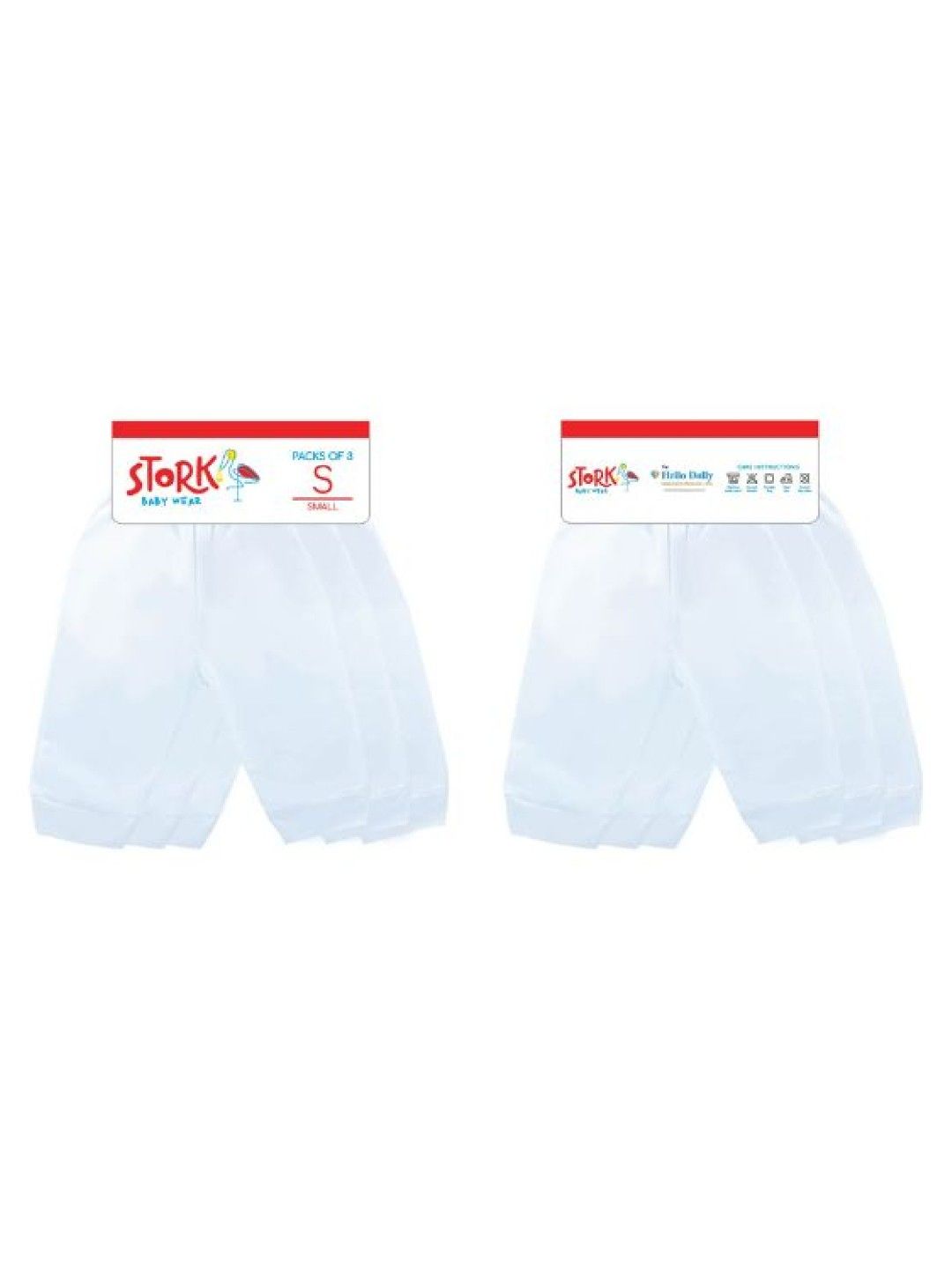 Stork Baby Wear Pajama (3pcs) (White- Image 2)