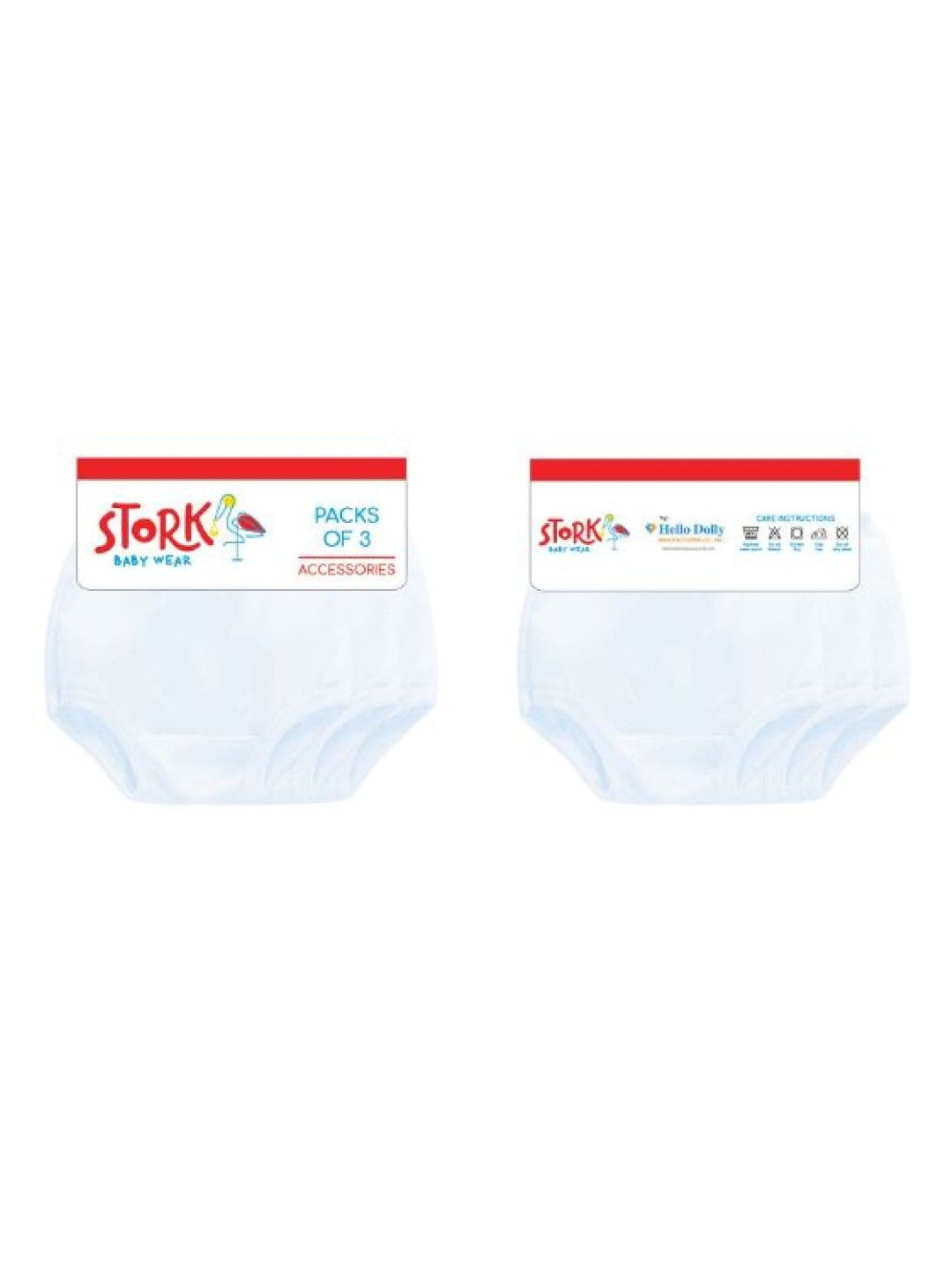 Stork Baby Wear Panty (3pcs) (White- Image 2)