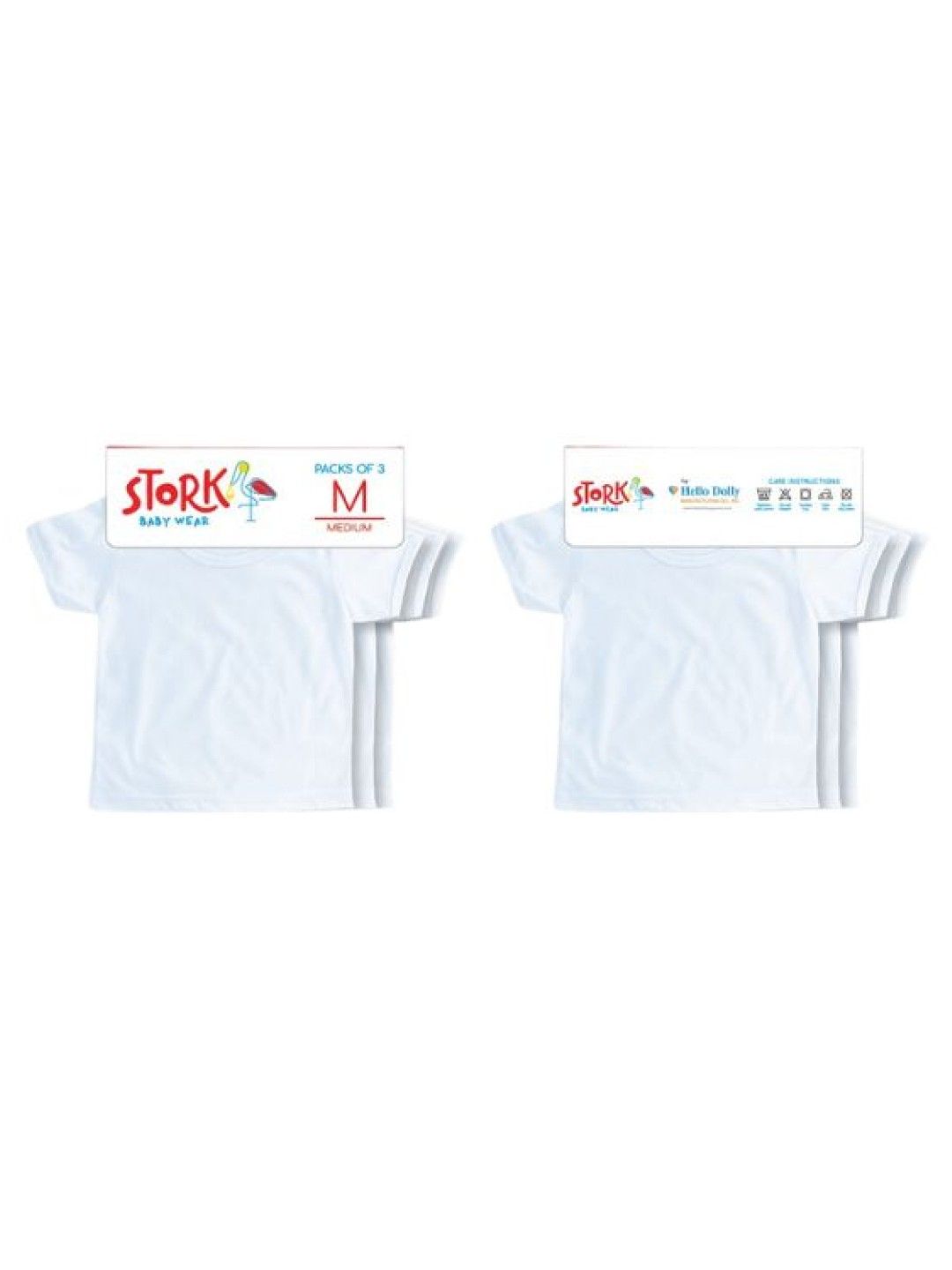 Stork Baby Wear T-shirt (3pcs) (White- Image 2)