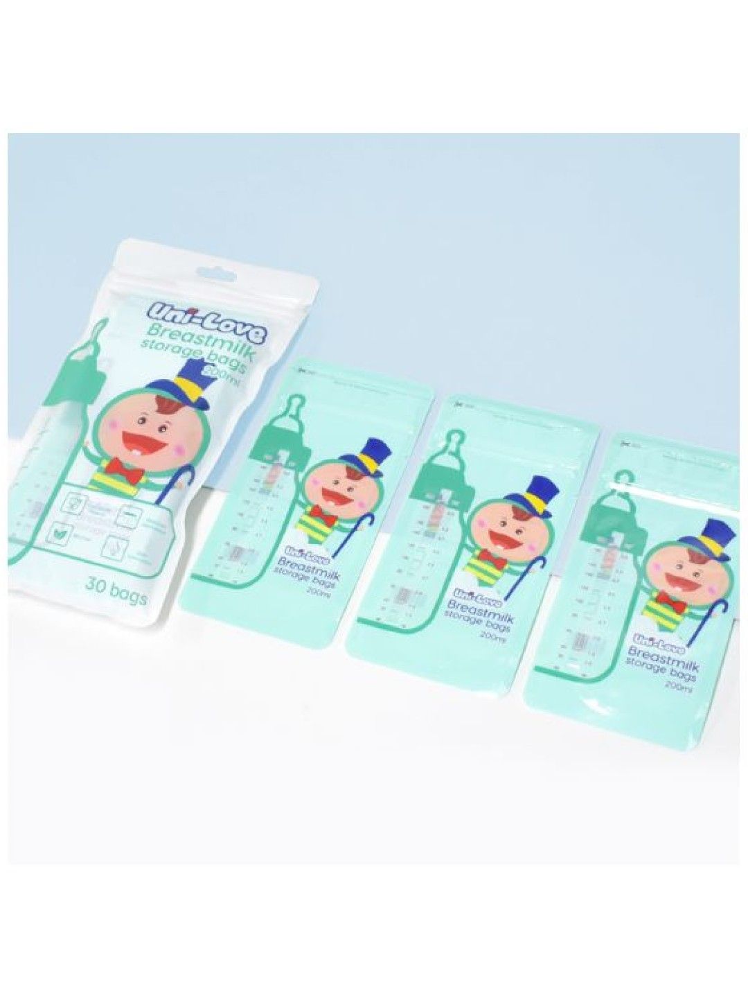 Uni-love Green Breastmilk Storage Bags 200ml (Pack of 2) (No Color- Image 2)