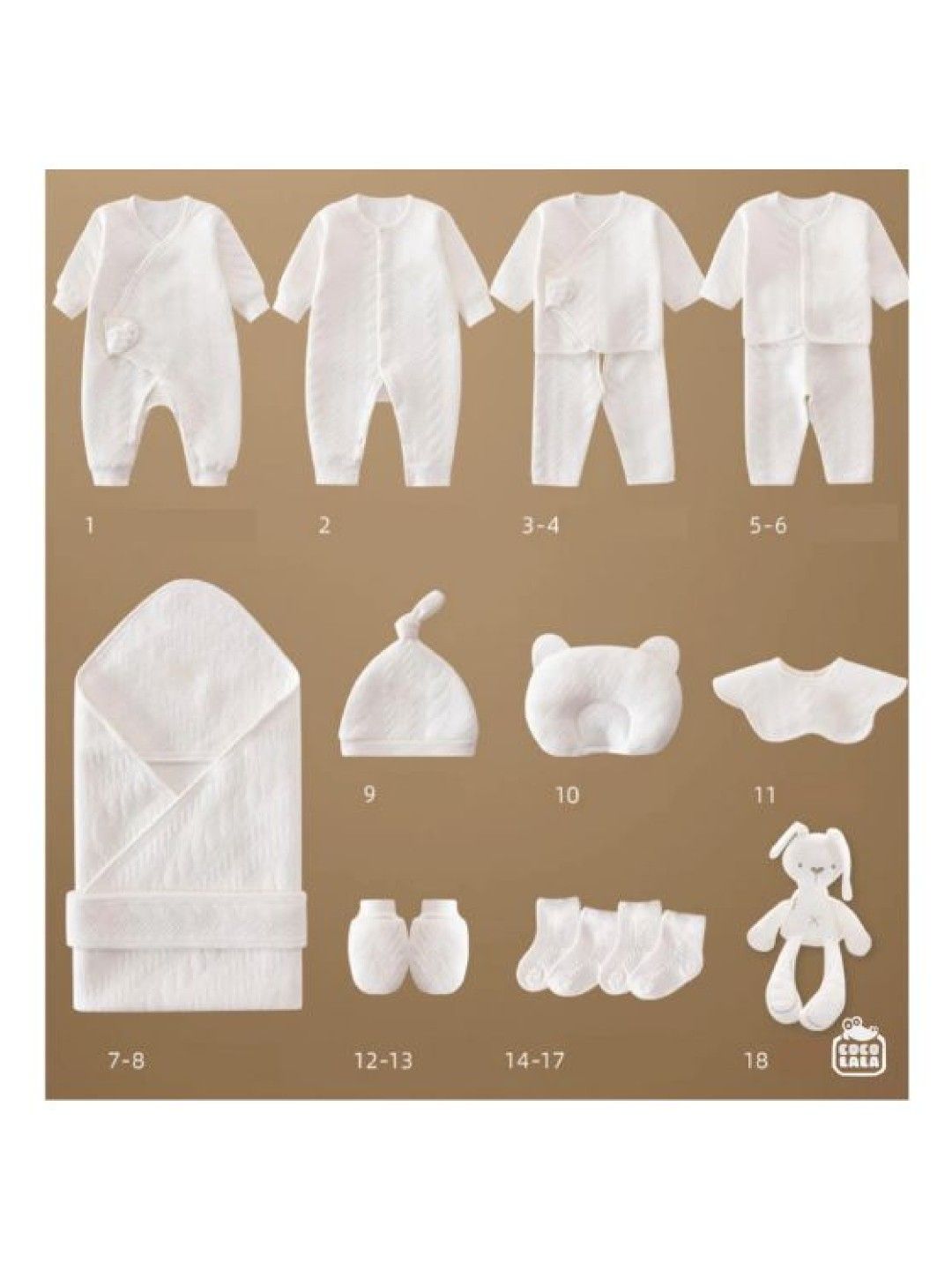 Coco Lala My First Lux White Clothing Set (No Color- Image 2)