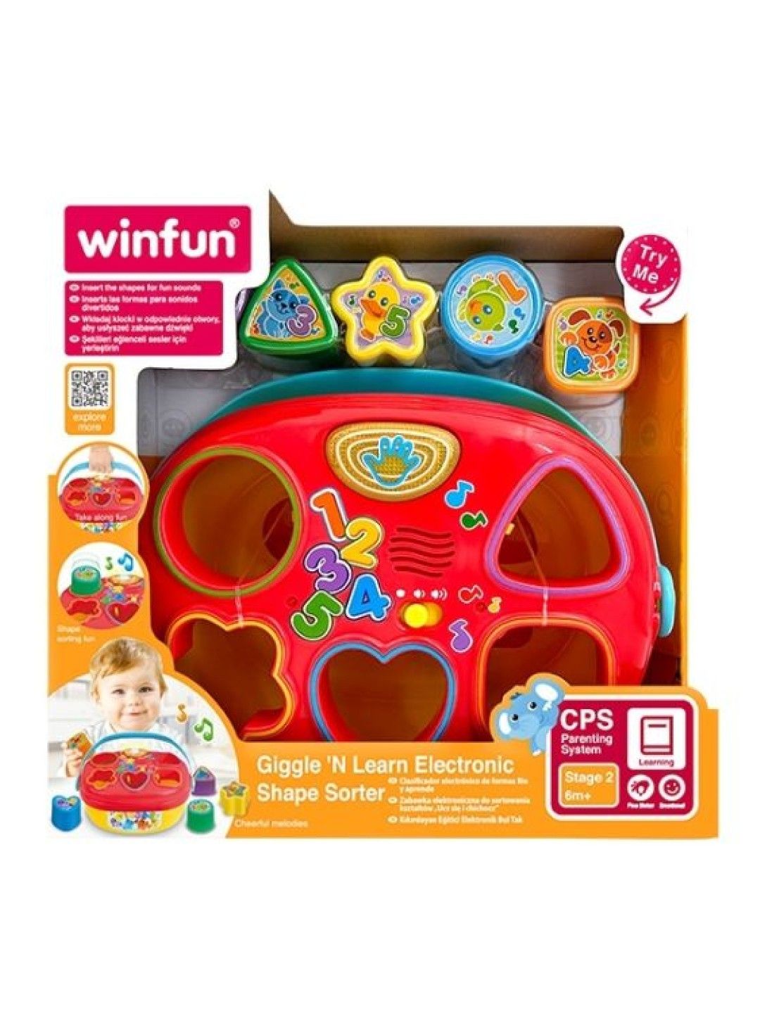 winfun Giggle and Learn Electronic Shape Sorter (No Color- Image 2)