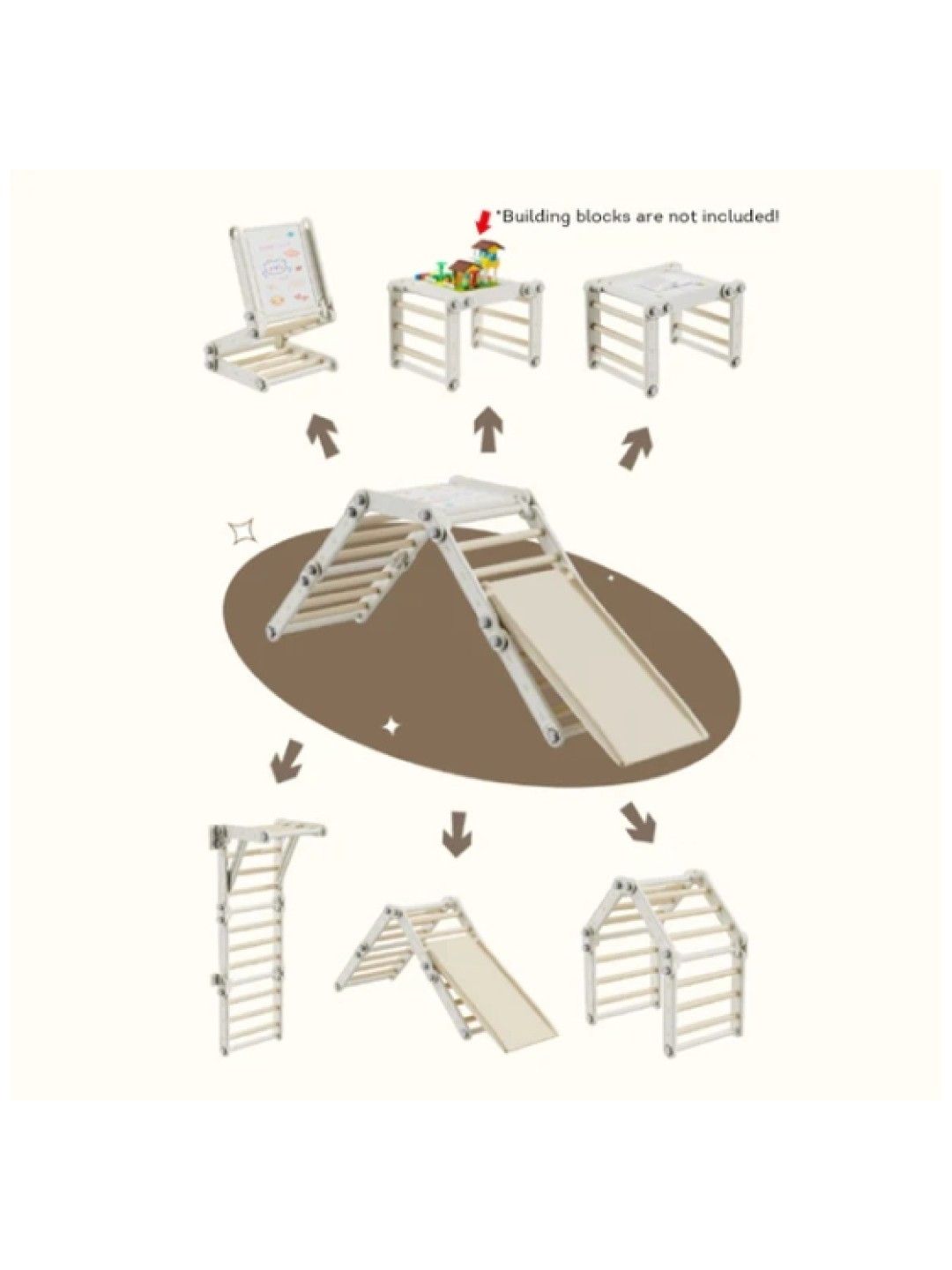 QT Hub Amaris 28-in-1 Pikler Triangle and Slide (No Color- Image 2)