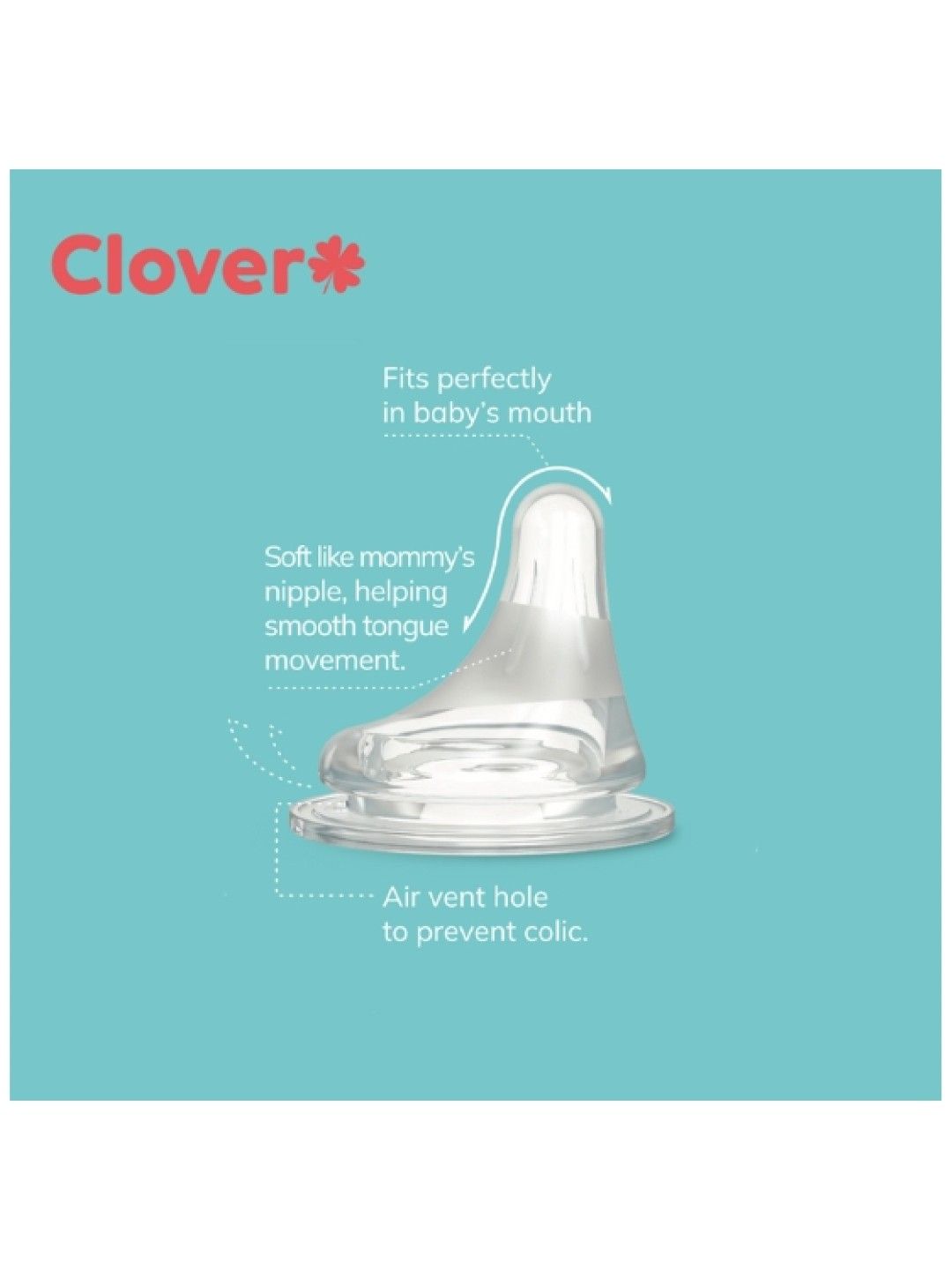 Clover Anti-Colic Baby Bottle 6oz/180ml (No Color- Image 2)