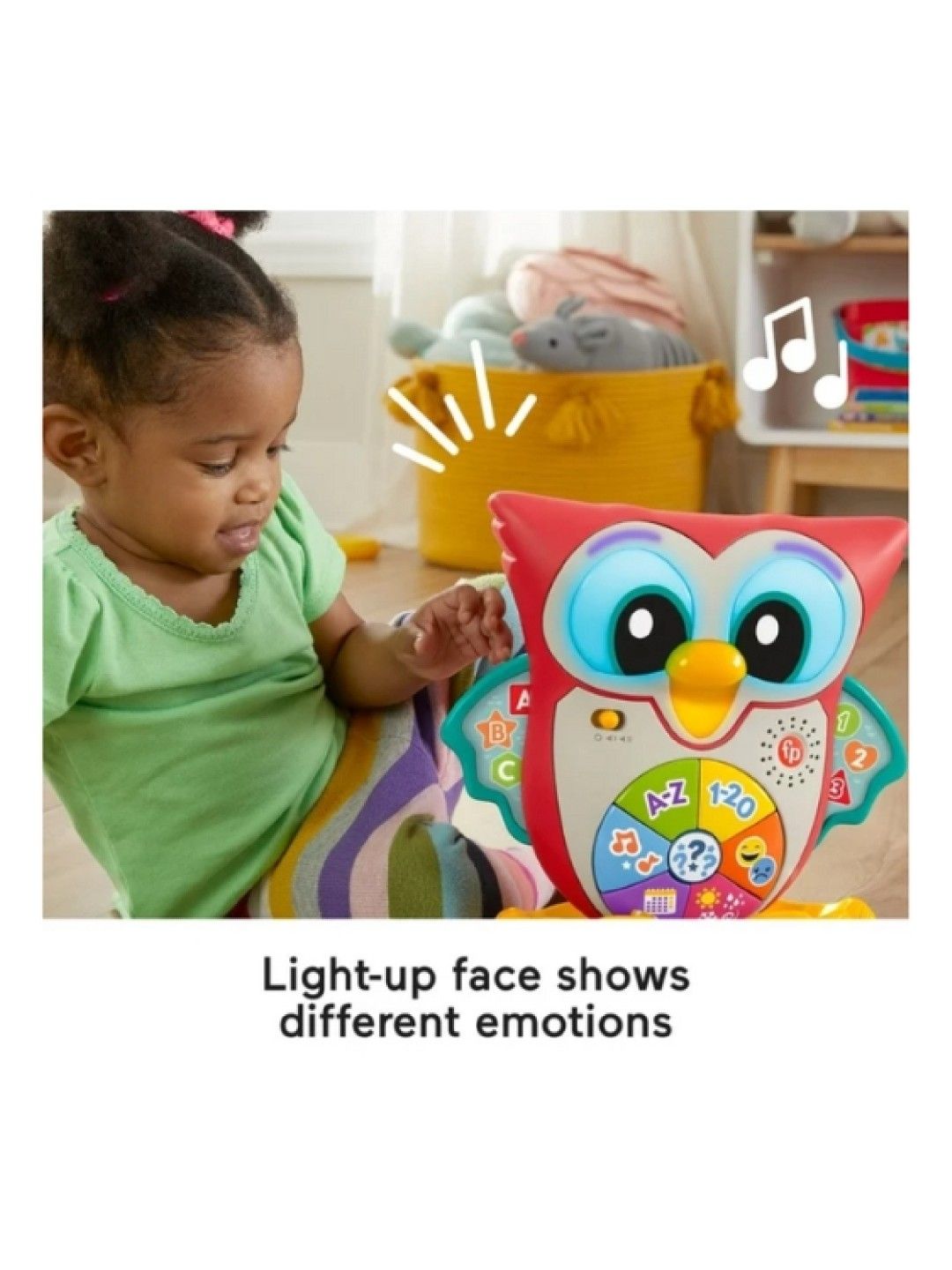 Fisher Price Linkimals Light-Up & Learn Owl Interactive Musical Learning Toy (No Color- Image 2)