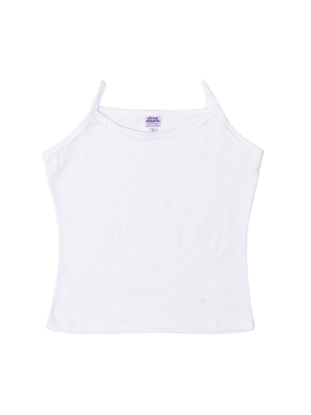 Little Champs Basic Spaghetti Sando Tank Top (Pack of 2) (White- Image 2)