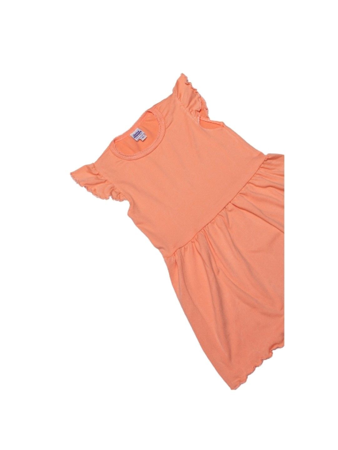 Little Champs Girl's Everyday Flutter Sleeve Play Dress (Peach- Image 2)