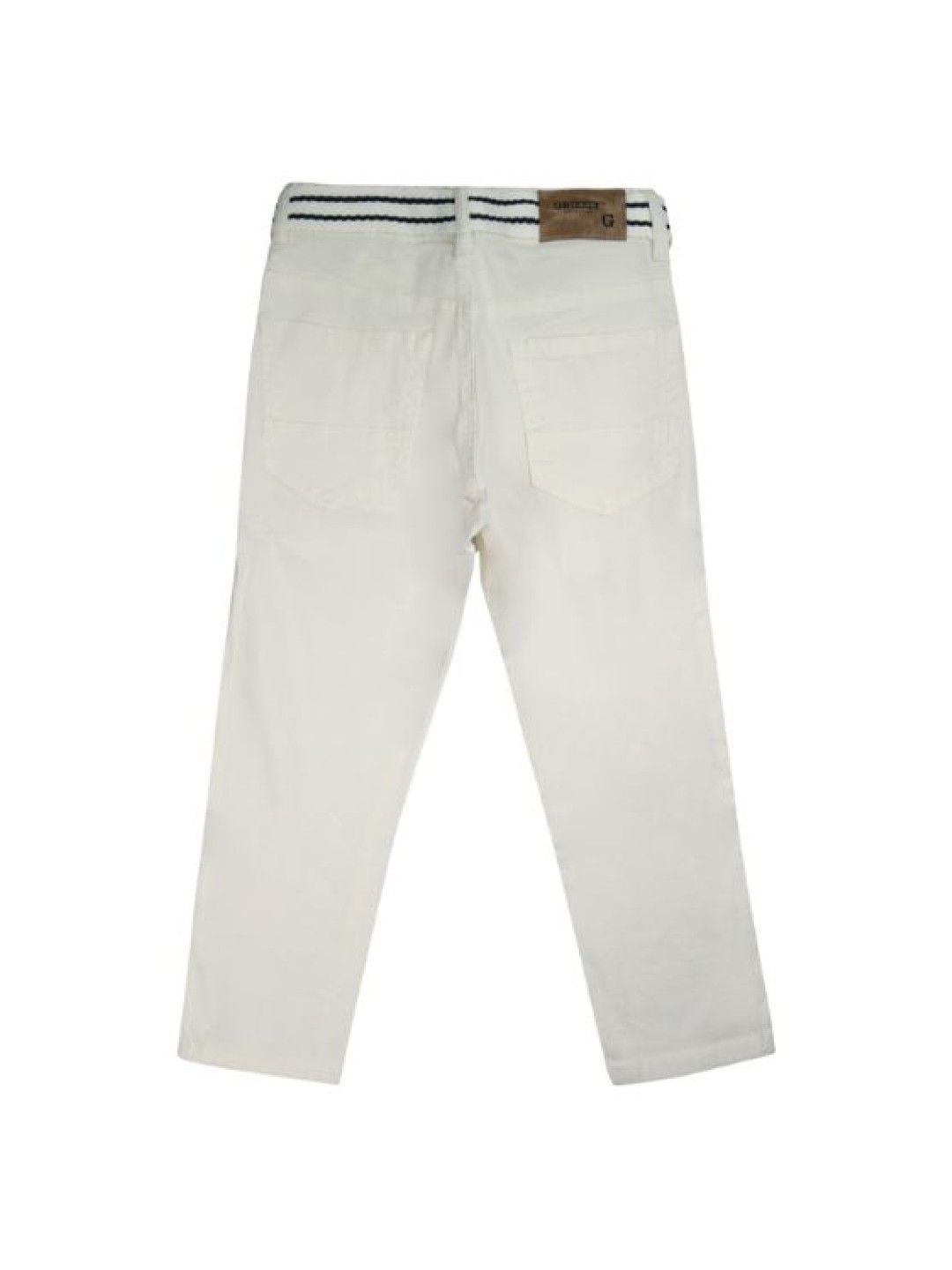 Grizzly Boys Basic Twill Pants with Belt (White- Image 2)