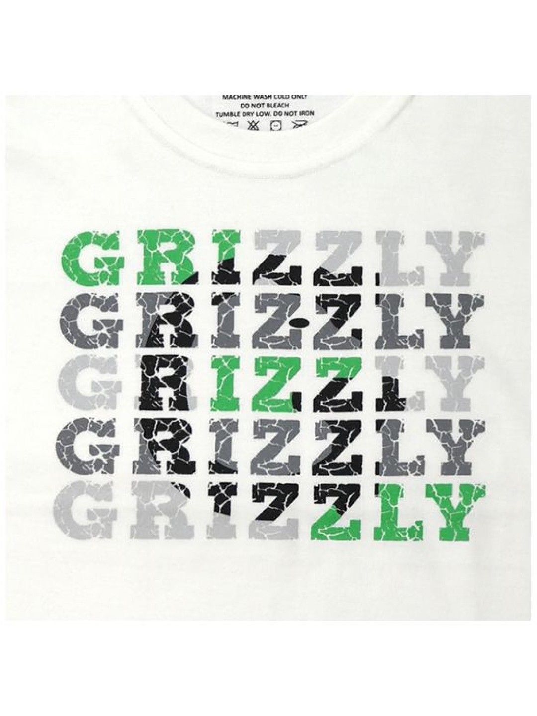 Grizzly Boys Short Sleeve Round Neck with Special Print (White- Image 2)