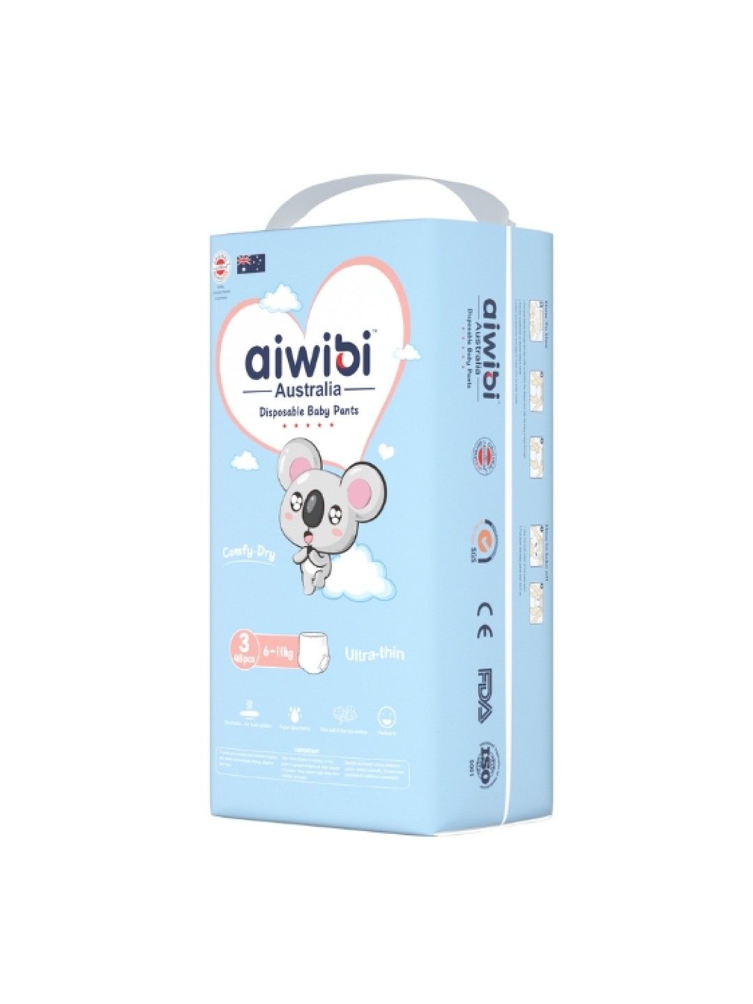 Aiwibi Australia Comfy Dry Pants Diaper - Medium (No Color- Image 2)