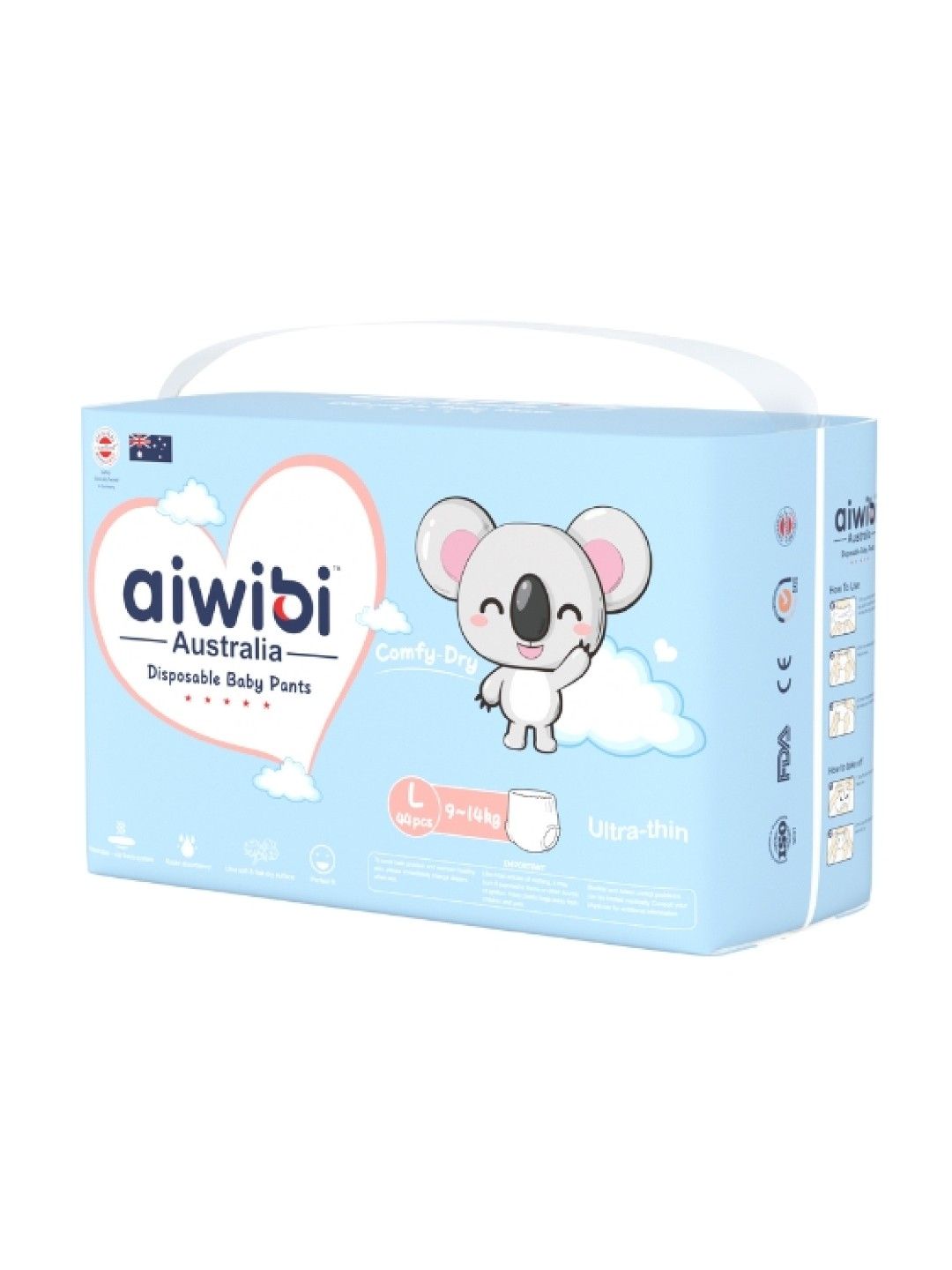 Aiwibi Australia Comfy Dry Pants Diaper - Large (No Color- Image 2)