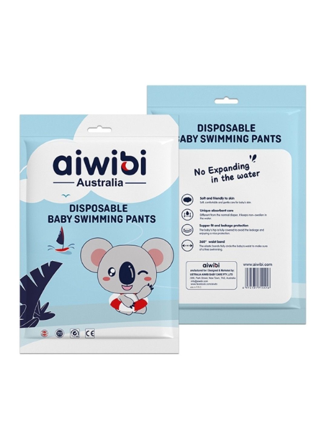 Aiwibi Australia Disposable Swimming Diaper Large (Pack of 3) (No Color- Image 2)