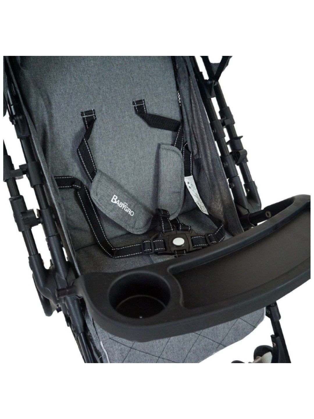 Babygro Compact Reversible Handle Stroller (Lynx-R) - Grey (Grey- Image 2)