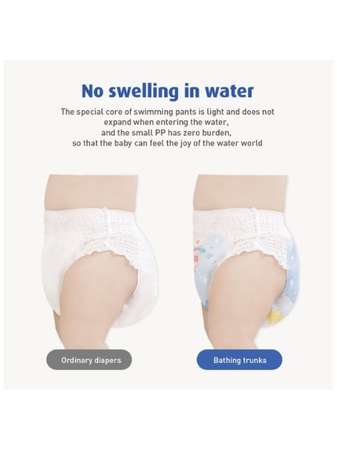 BabyPro Charnins Swimming Diapers Waterproof Pull-up Pants (Blue-White- Image 2)