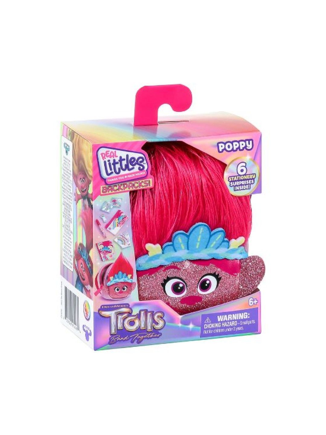 Moose Toys Real Little Trolls Back Pack Poppy (No Color- Image 2)