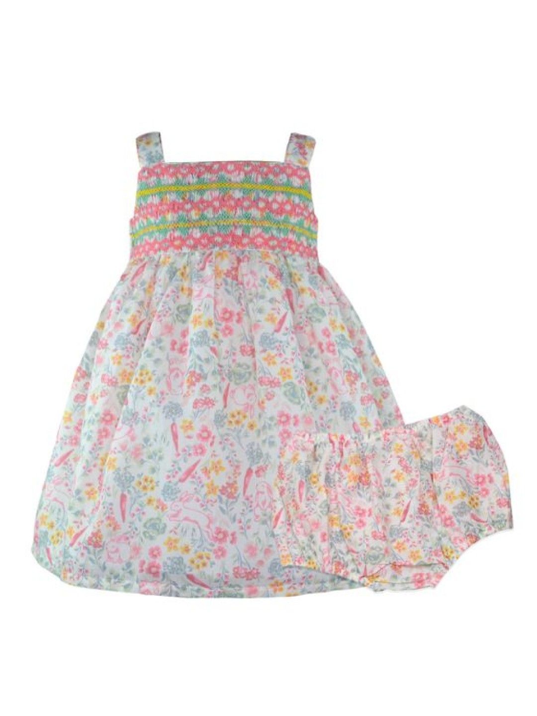 Periwinkle Frankie Full Smocked Dress (Peach- Image 2)