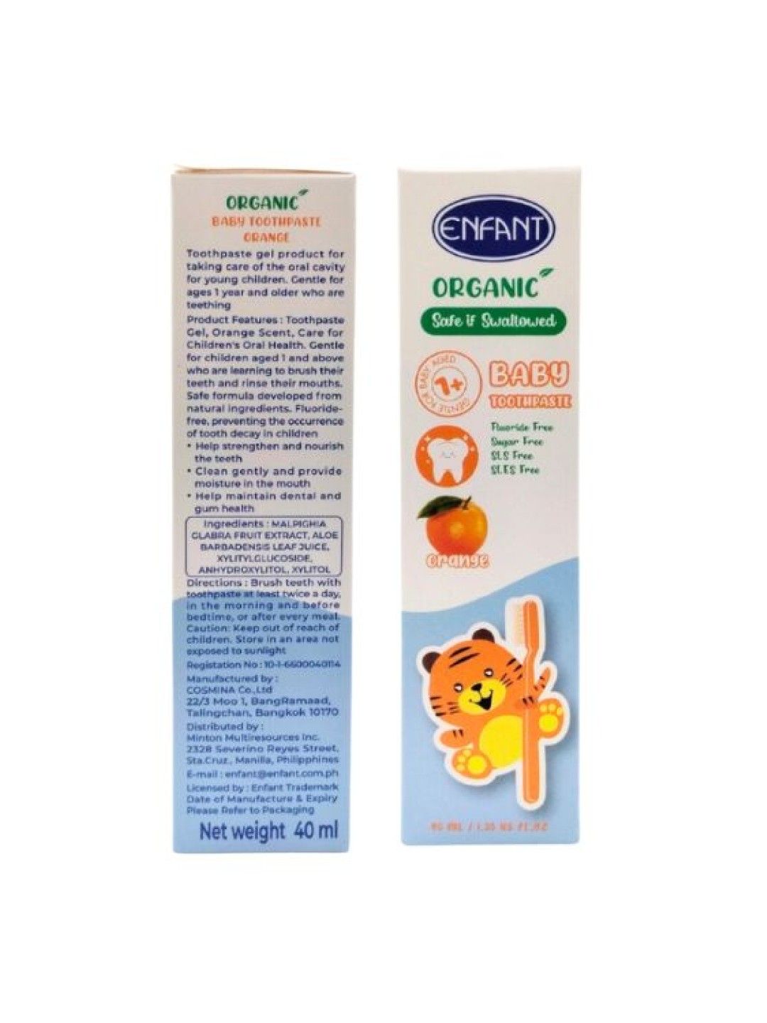 Enfant Organic Toothpaste - Orange (No Color- Image 2)