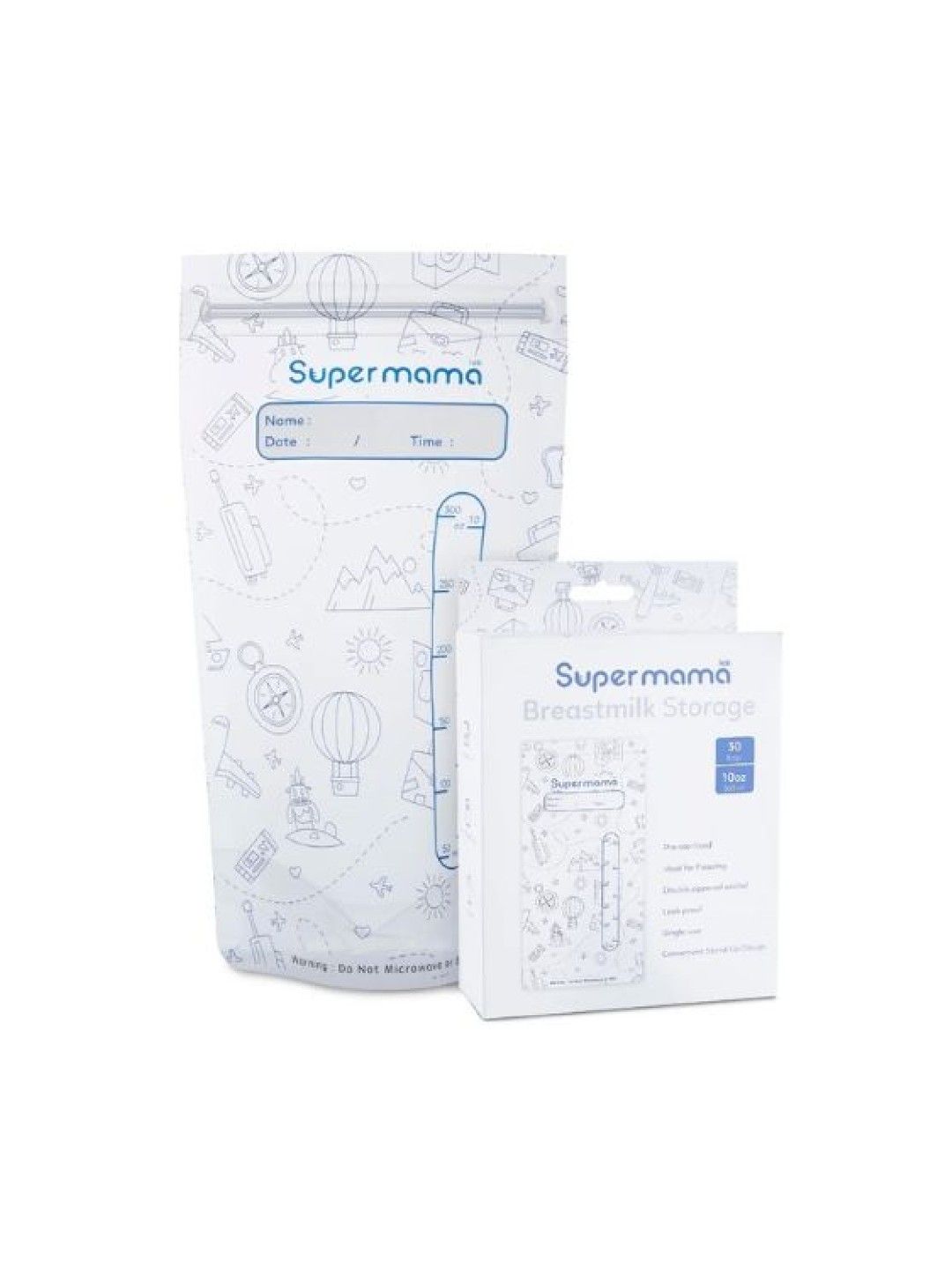 Supermama Lab Milk Storage Bags 10oz/ 300ml  (30 pcs) (No Color- Image 2)