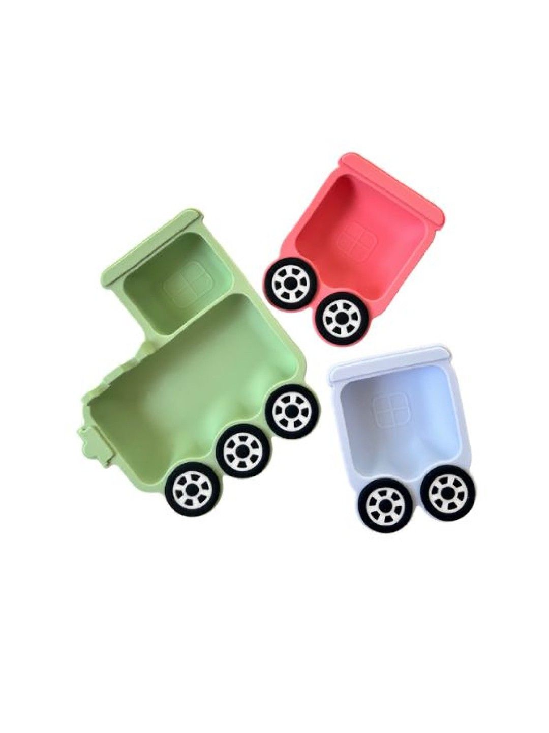 JulieBean Baby 3 Piece Train Plate with Suction (No Color- Image 2)