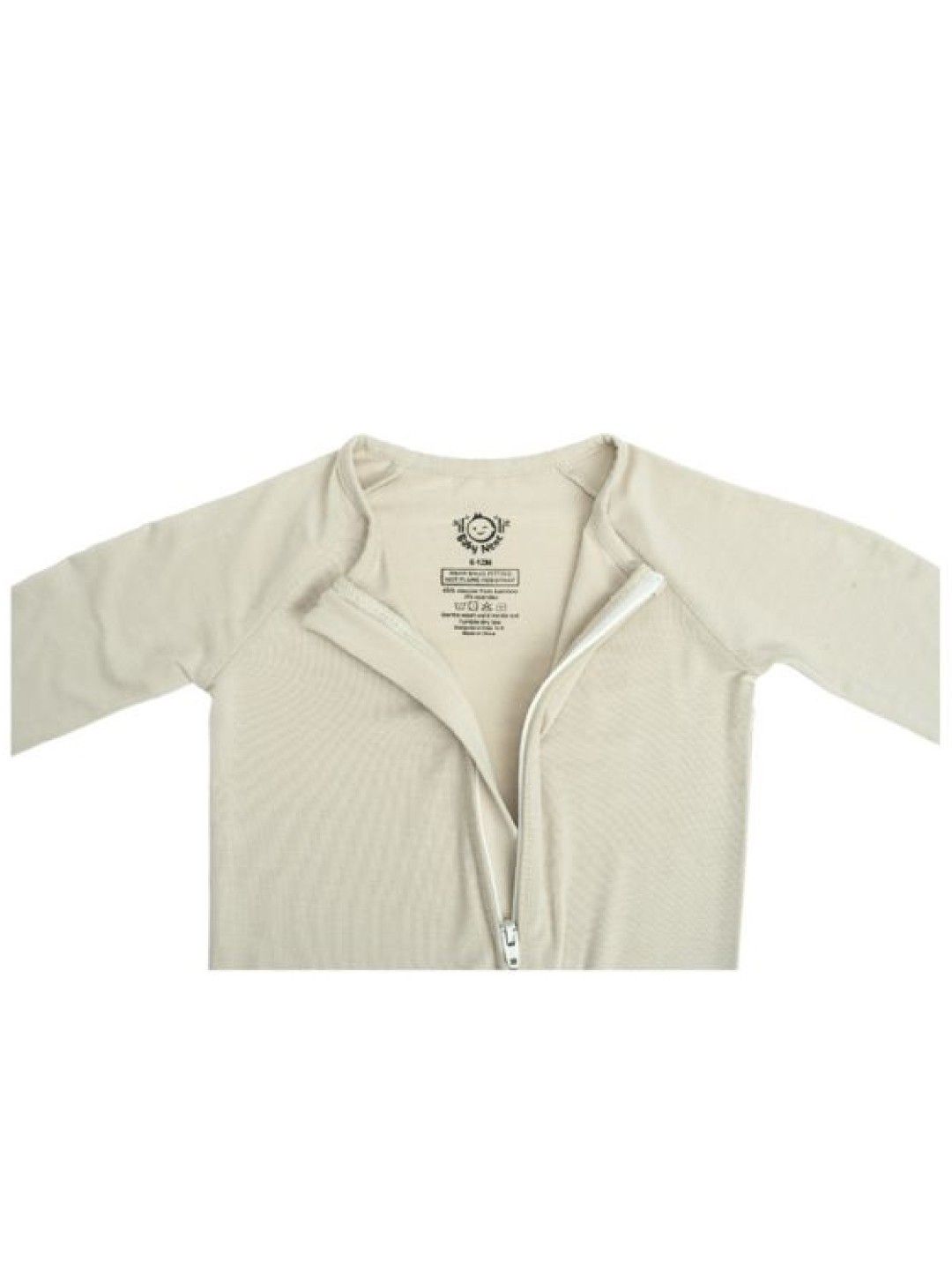 Baby Nene Two Way Double Zipper Bamboo Longsleeve Onesie (Earl Gray- Image 2)