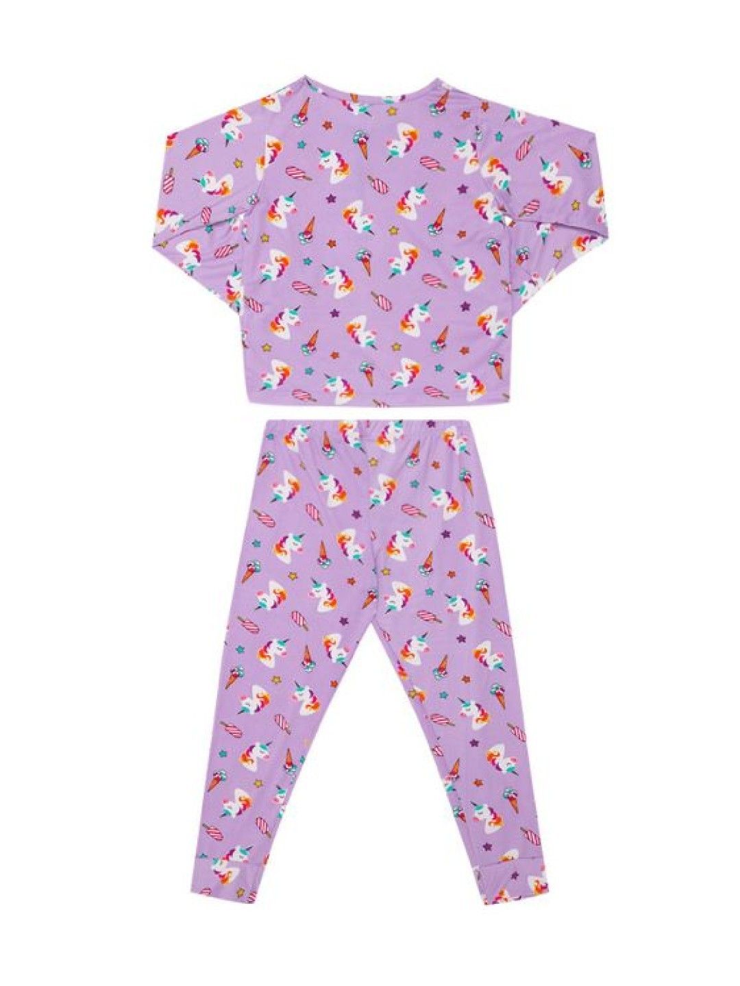 bean fashion Printed Unicorn Longsleeves Pajama Set (Lilac- Image 3)