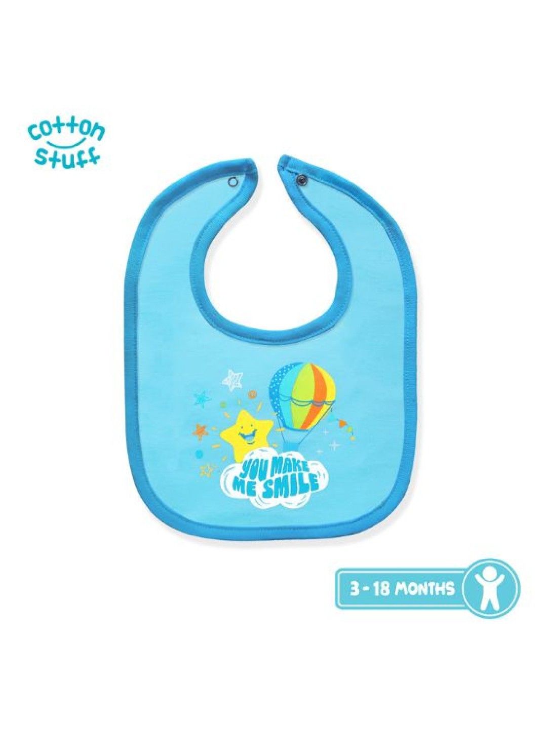 Cotton Stuff 3-piece Snap on Bib (Happy Day - Boy) (No Color- Image 2)