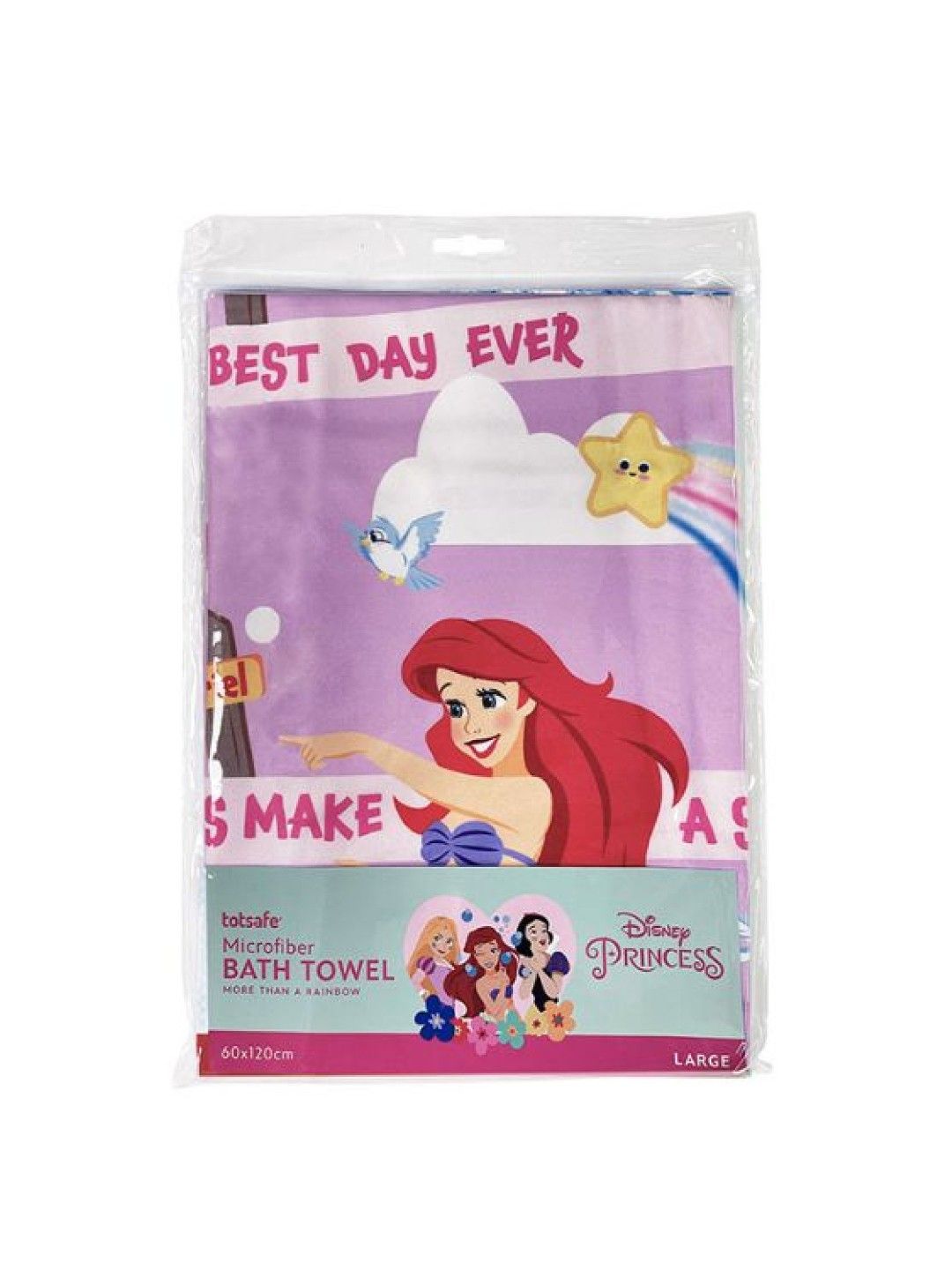 Totsafe Disney Microfiber Bath Towel (Large) (Princess More Than A Rainbow- Image 2)