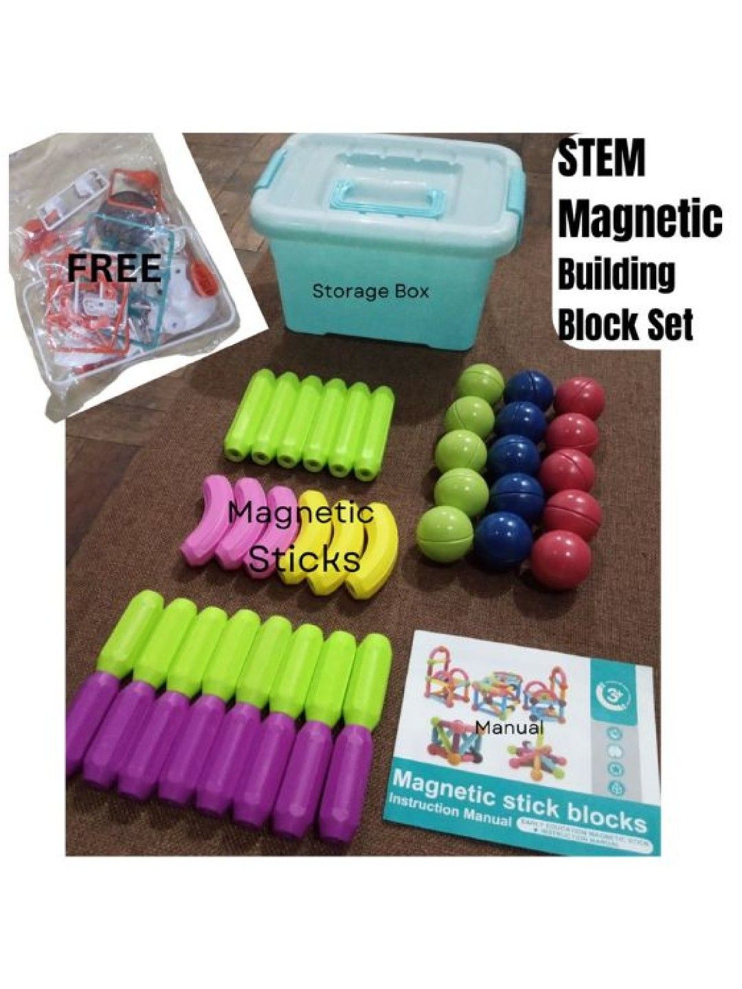 QT Hub STEM Magnetic Building Block Set (No Color- Image 2)