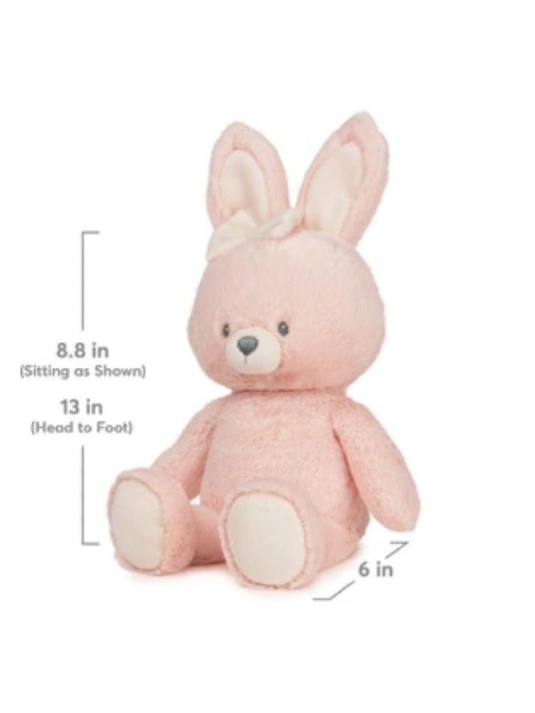 Gund 100% Recycled Bunny, Pink Plush Toy (13in) (No Color- Image 2)