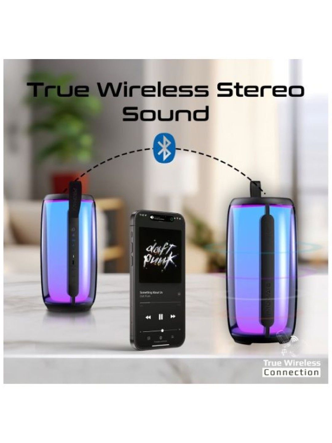 Promate LUMITOWER LumiSound™ True Wireless Bluetooth v5.3 HD Speaker (No Color- Image 2)