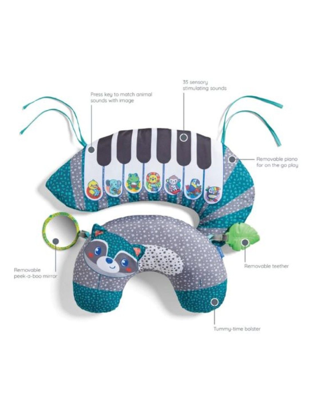 Infantino Grow With Me 3-in-1 Tummy Time Piano (No Color- Image 2)