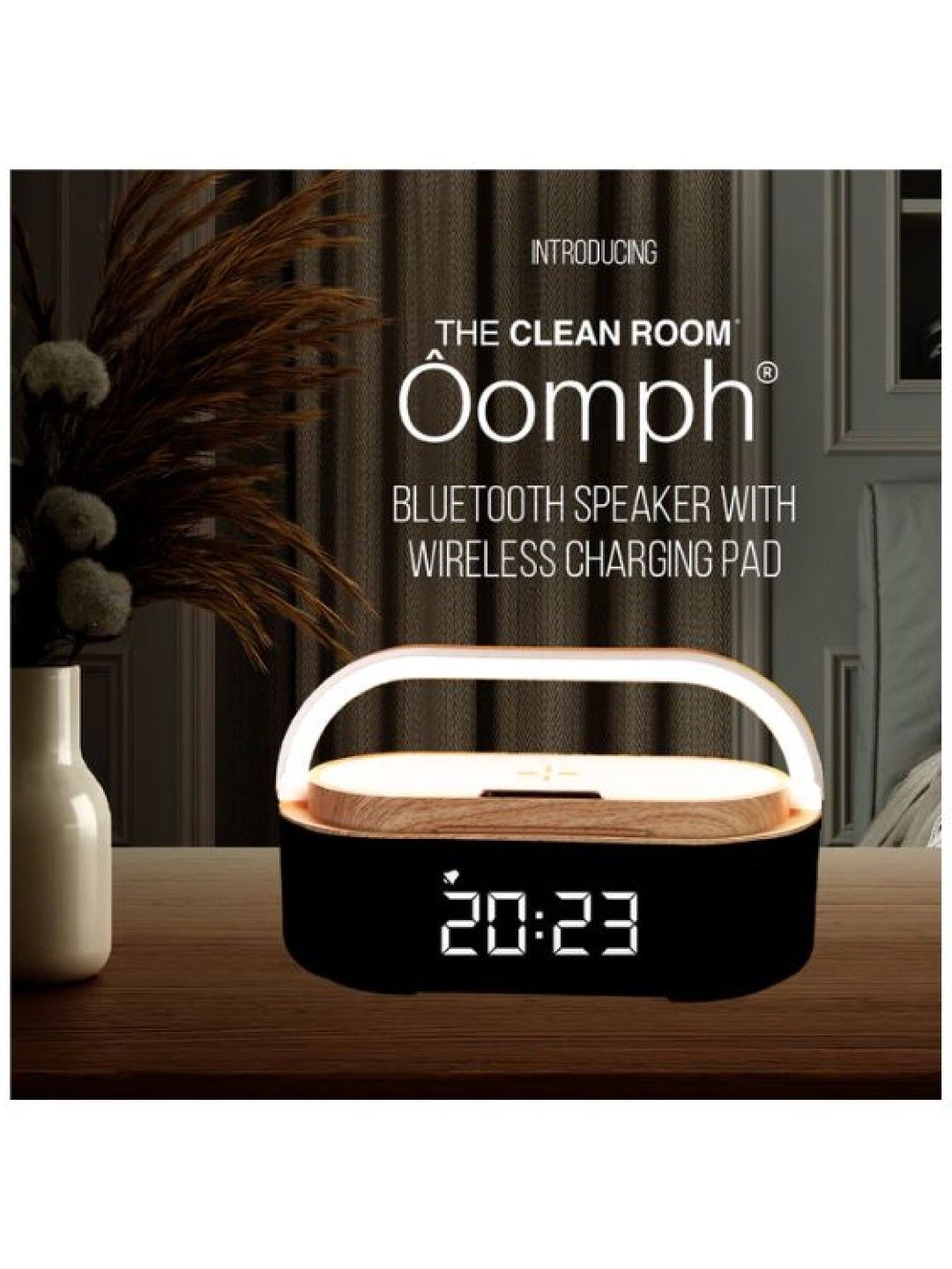 The Clean Room Oomph Bluetooth Speaker With Wireless Charging Pad (Black- Image 2)