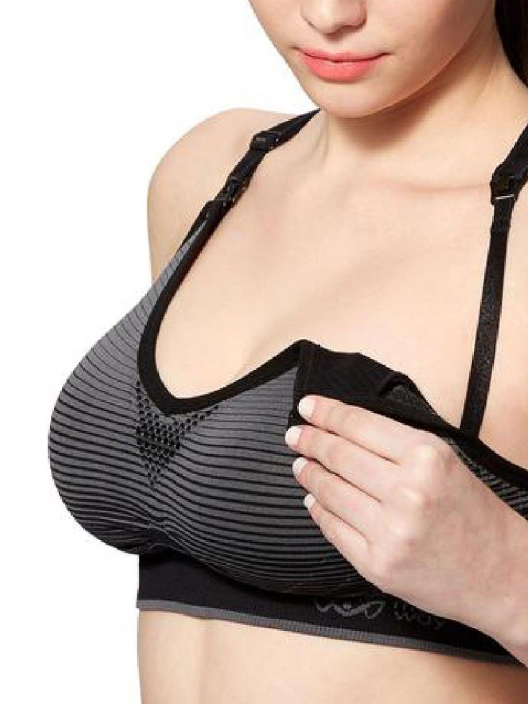 Mamaway (CLEARANCE) Seamless Maternity Nursing & Sports Bra - Black (No Color- Image 2)