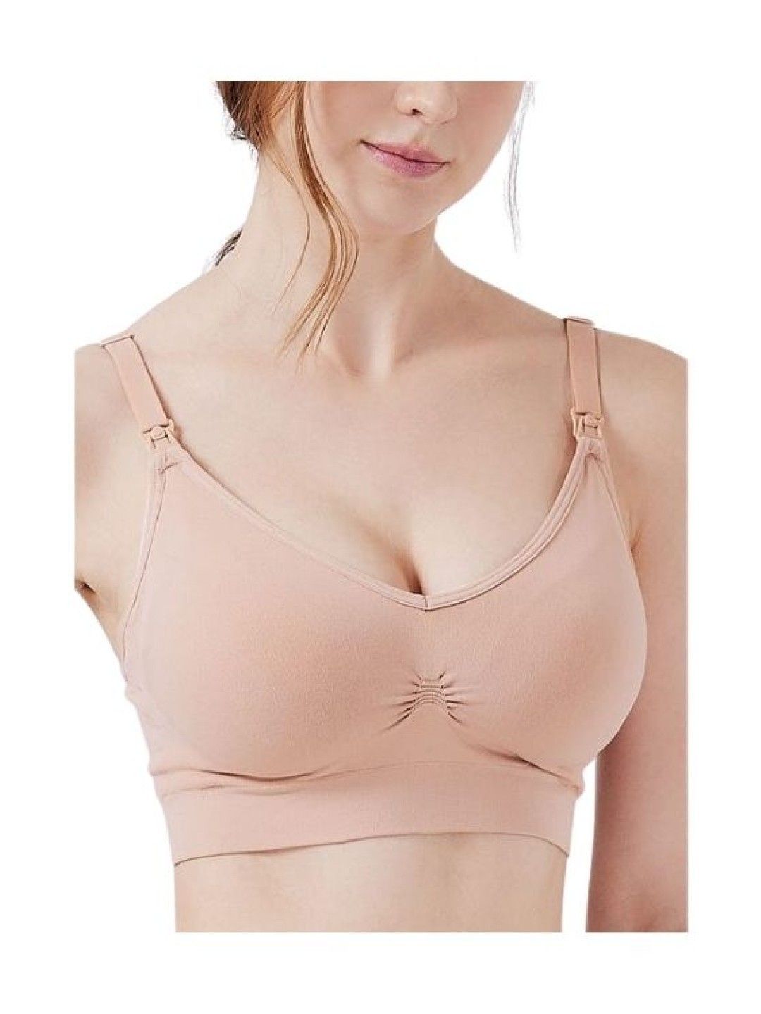 Mamaway (CLEARANCE) Ultra Breezy Seamless Maternity & Nursing Bra - Dusty Pink (No Color- Image 2)