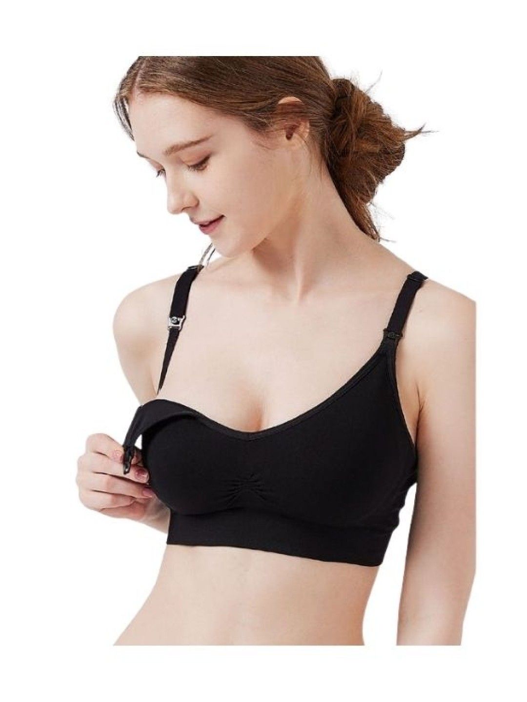 Mamaway (CLEARANCE) Ultra Breezy Seamless Maternity & Nursing Bra - Black (No Color- Image 2)