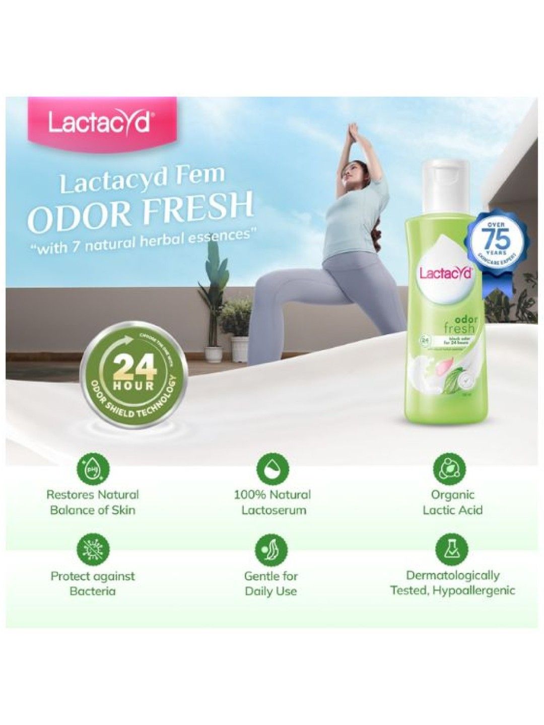 Lactacyd Femme Feminine Wash Odor Fresh (250ml) (No Color- Image 2)